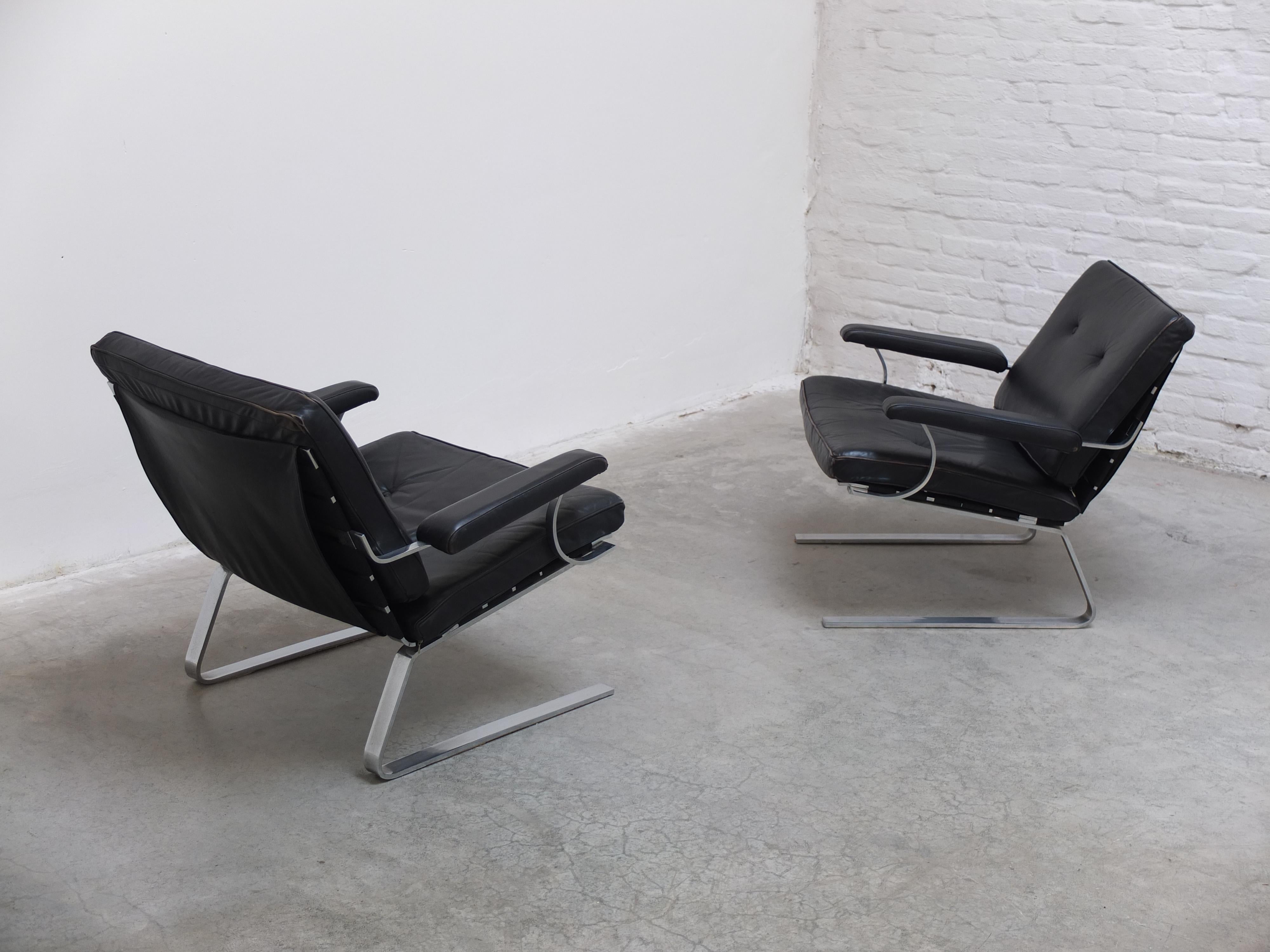 Paire de chaises longues modernistes de Reinhold Adolf pour COR, années 1960 en vente 6