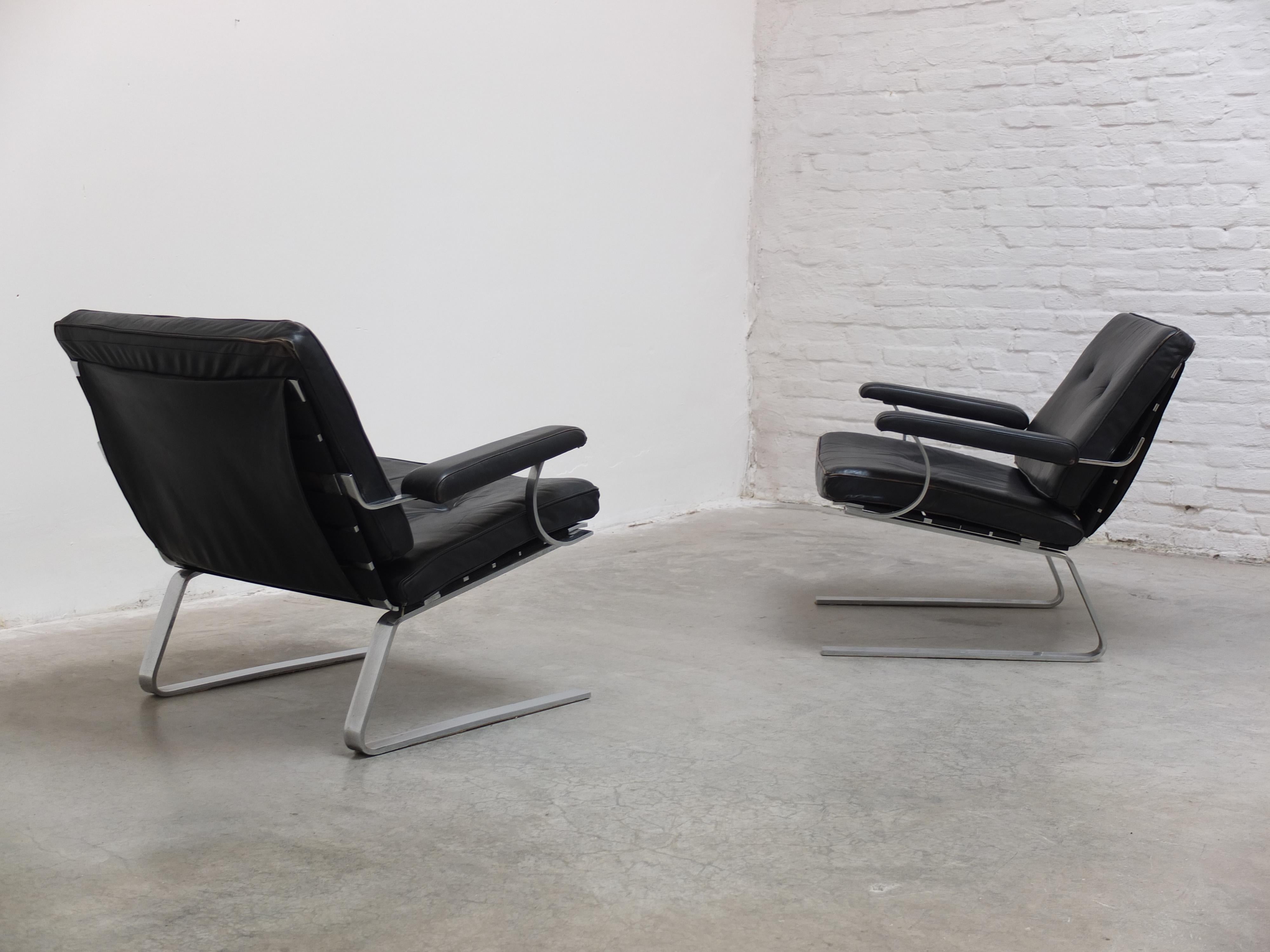 Paire de chaises longues modernistes de Reinhold Adolf pour COR, années 1960 en vente 7
