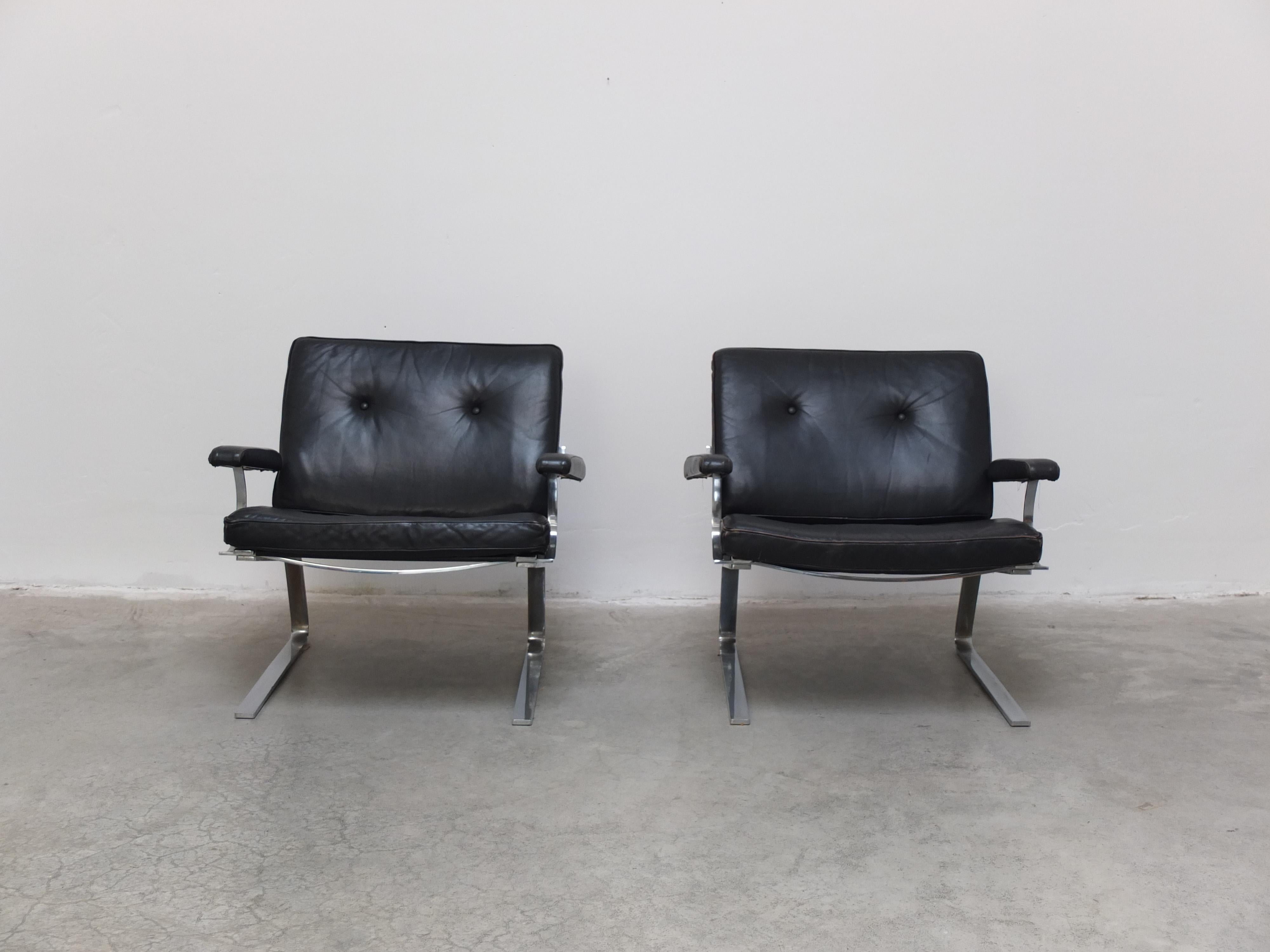 Mid-Century Modern Paire de chaises longues modernistes de Reinhold Adolf pour COR, années 1960 en vente