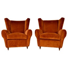 Pair of Modernist Lounge Chairs, Italy, circa 1950s
