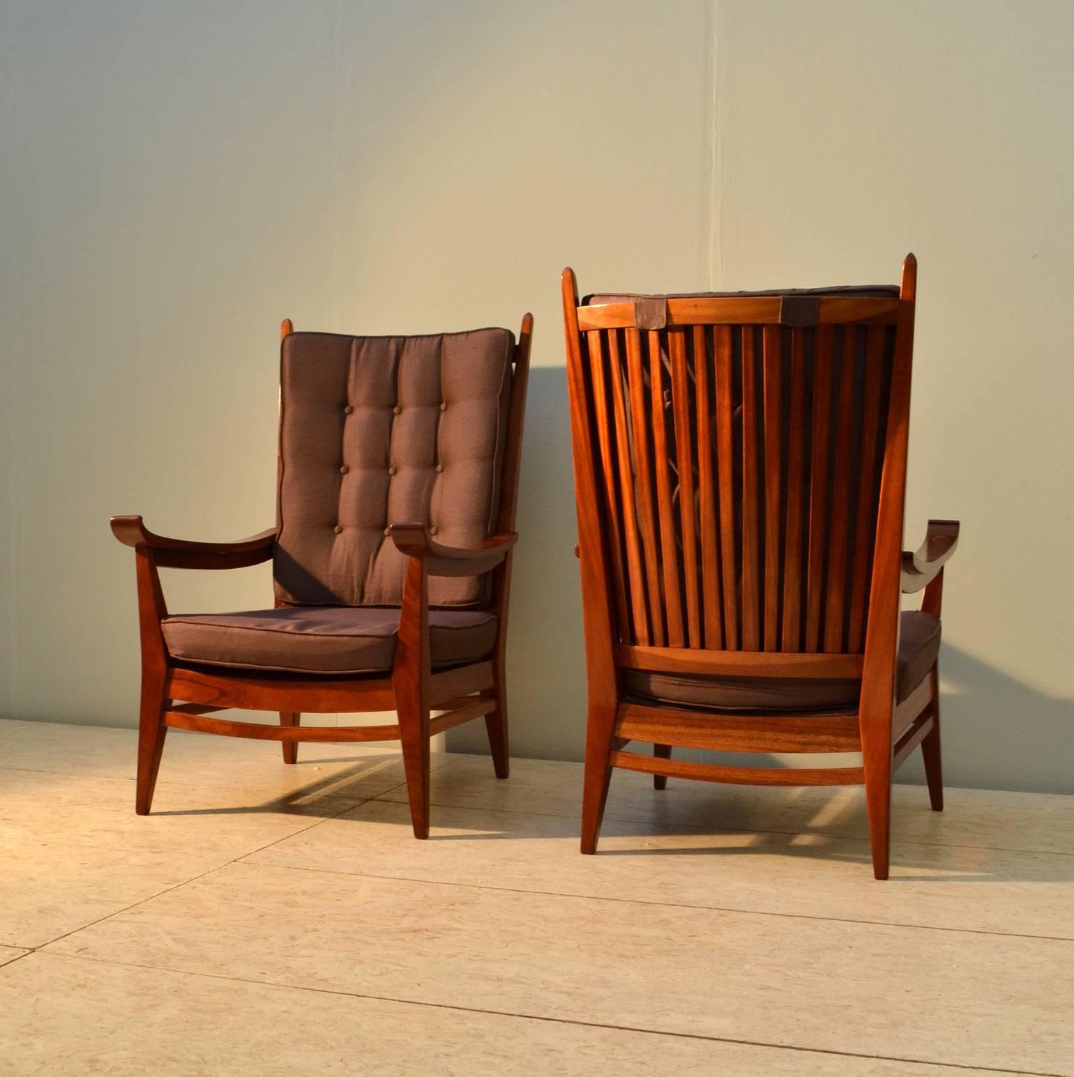 Silk Pair of Modernist Lounge Chairs by Bas Van Pelt, Netherlands