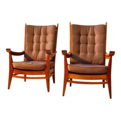 Pair of Modernist Mahogany Lounge Chairs by Bas Van Pelt, Netherlands