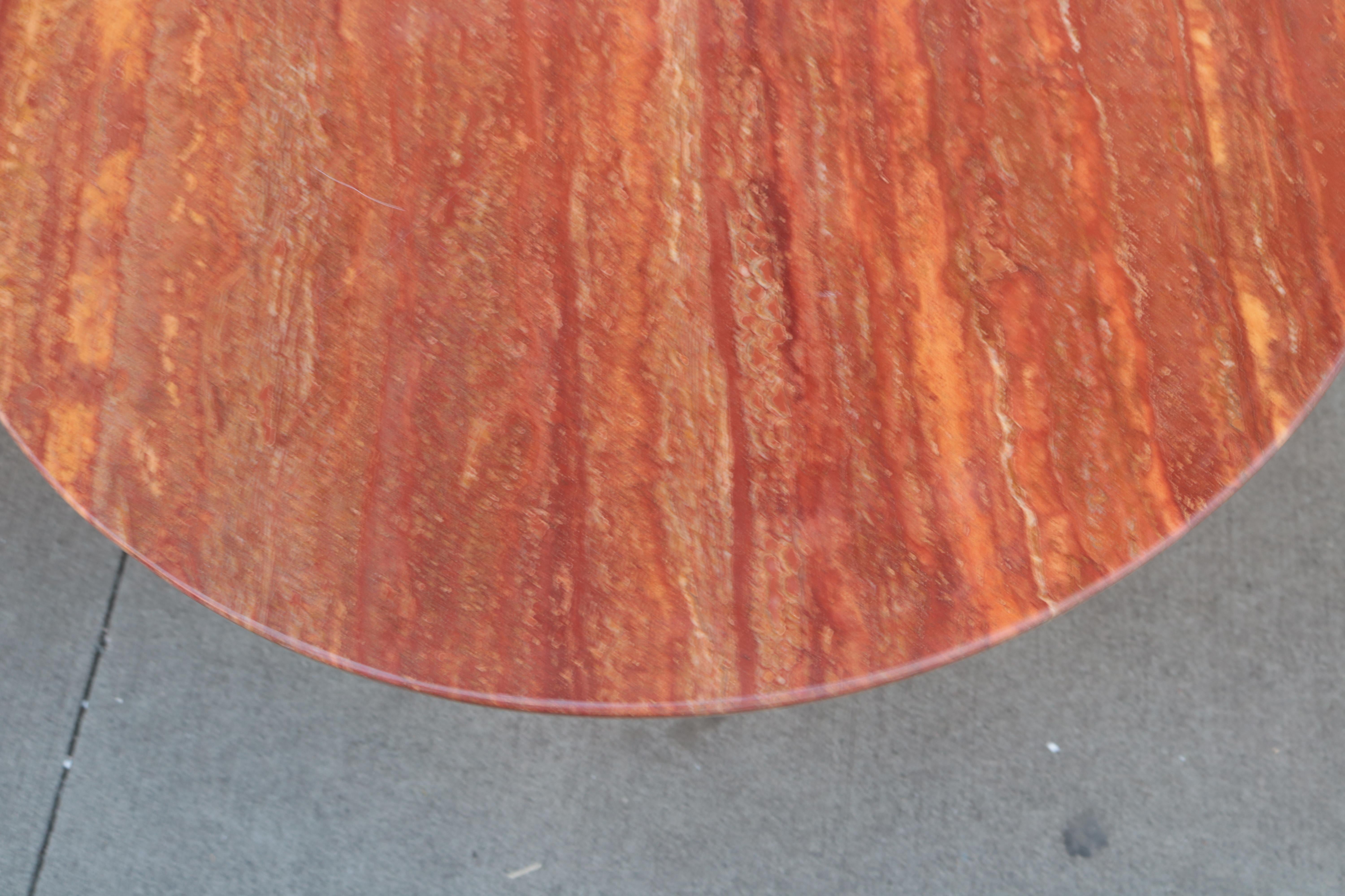 Italian Pair of Modernist Marble Side Tables