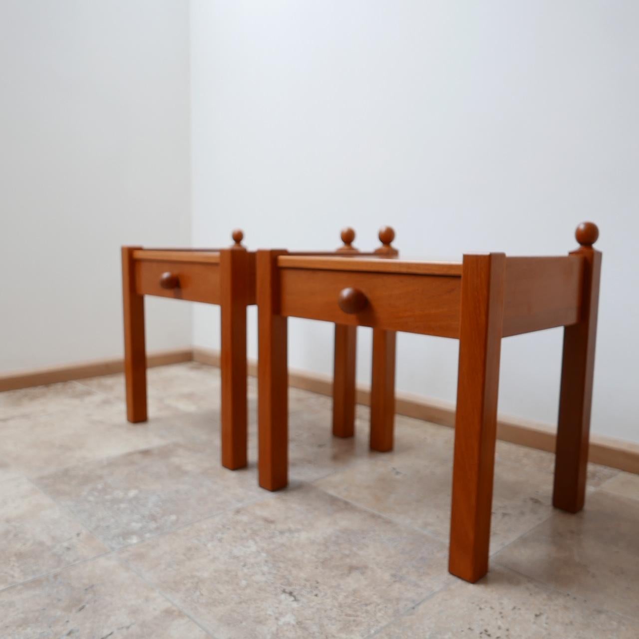 French Pair of Modernist Midcentury Bedside Tables or Side Tables