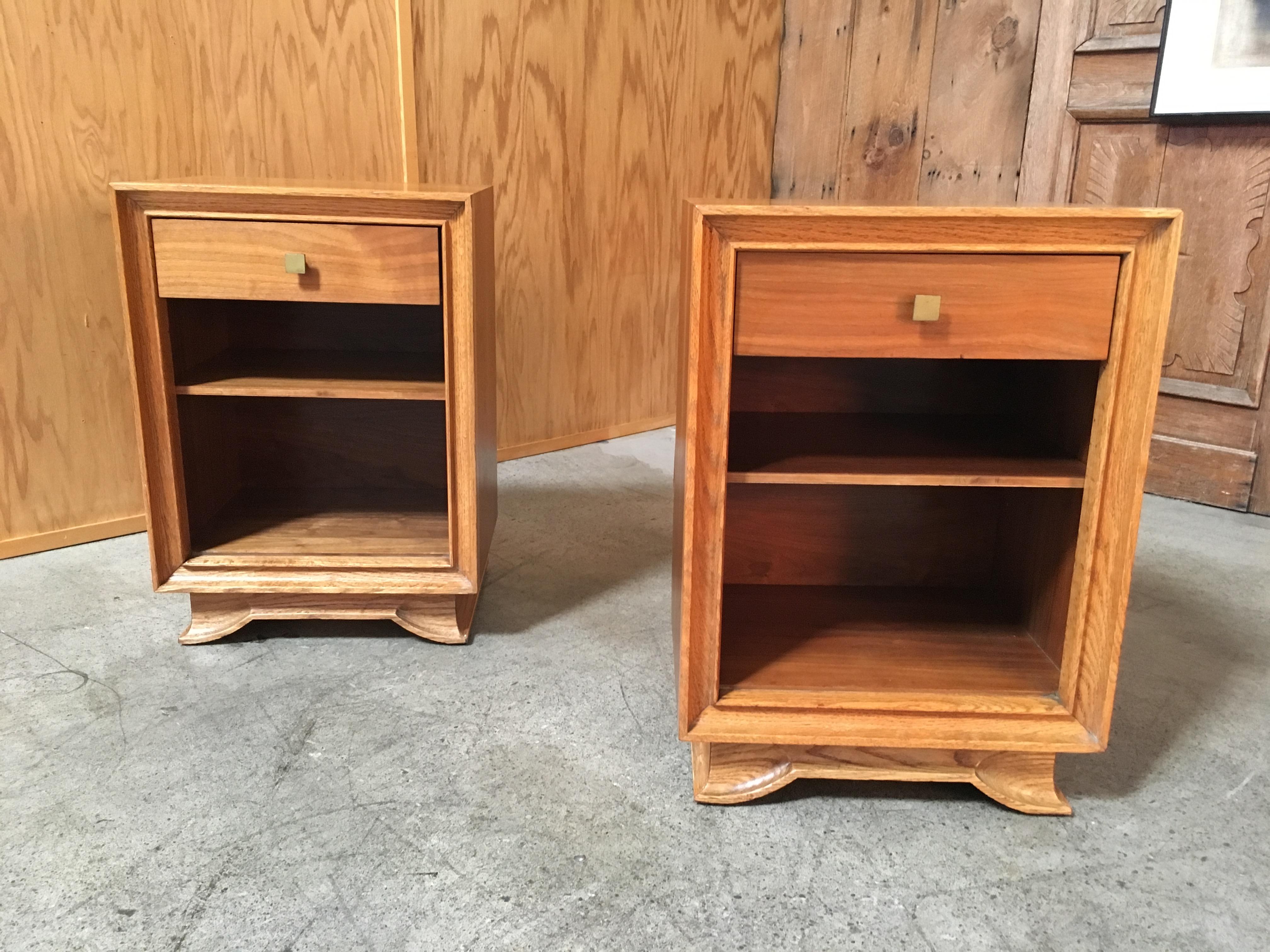 Combination of walnut and ash with dovetailed drawers make these very sturdy and beautiful