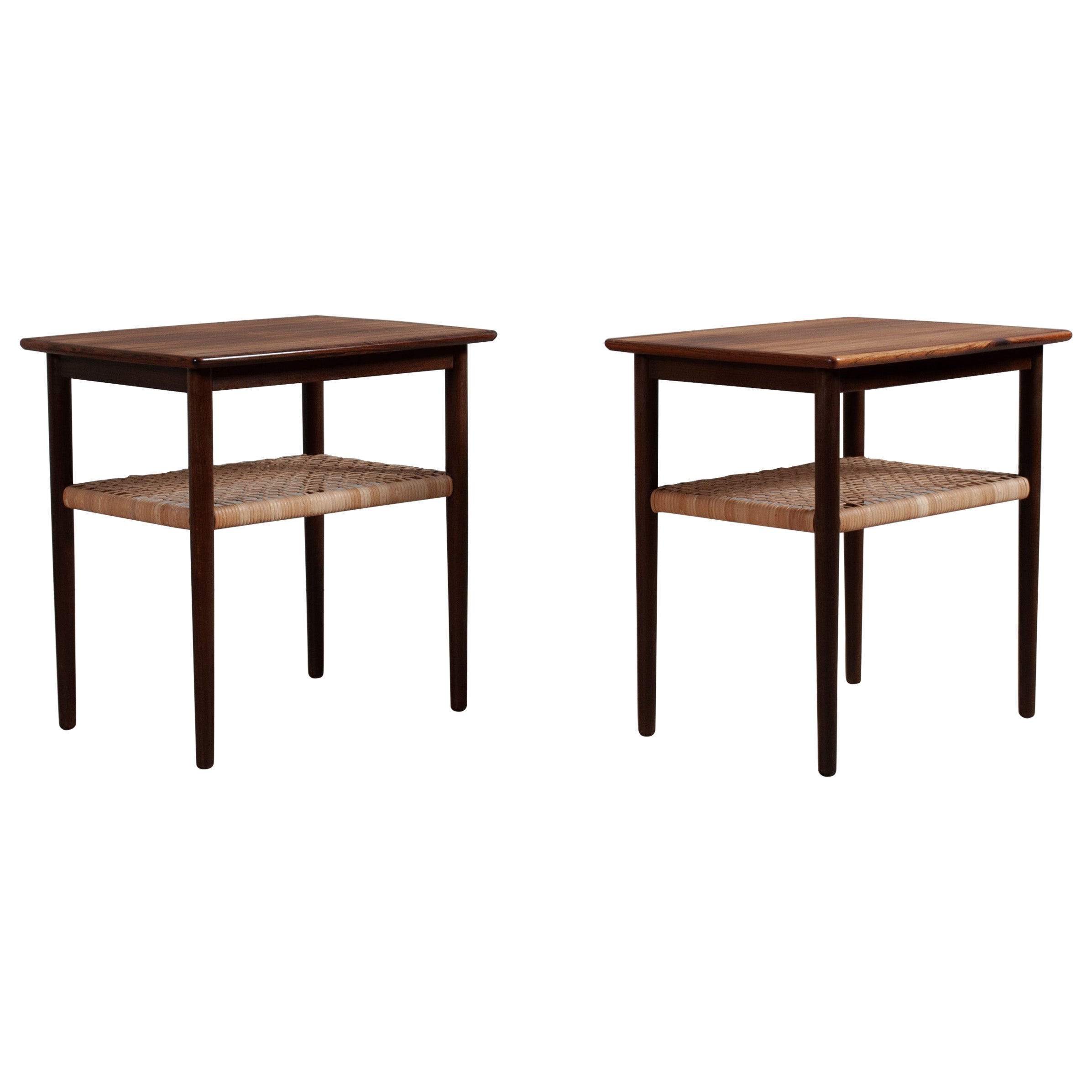 Pair of Modernist Nightstands or End Tables