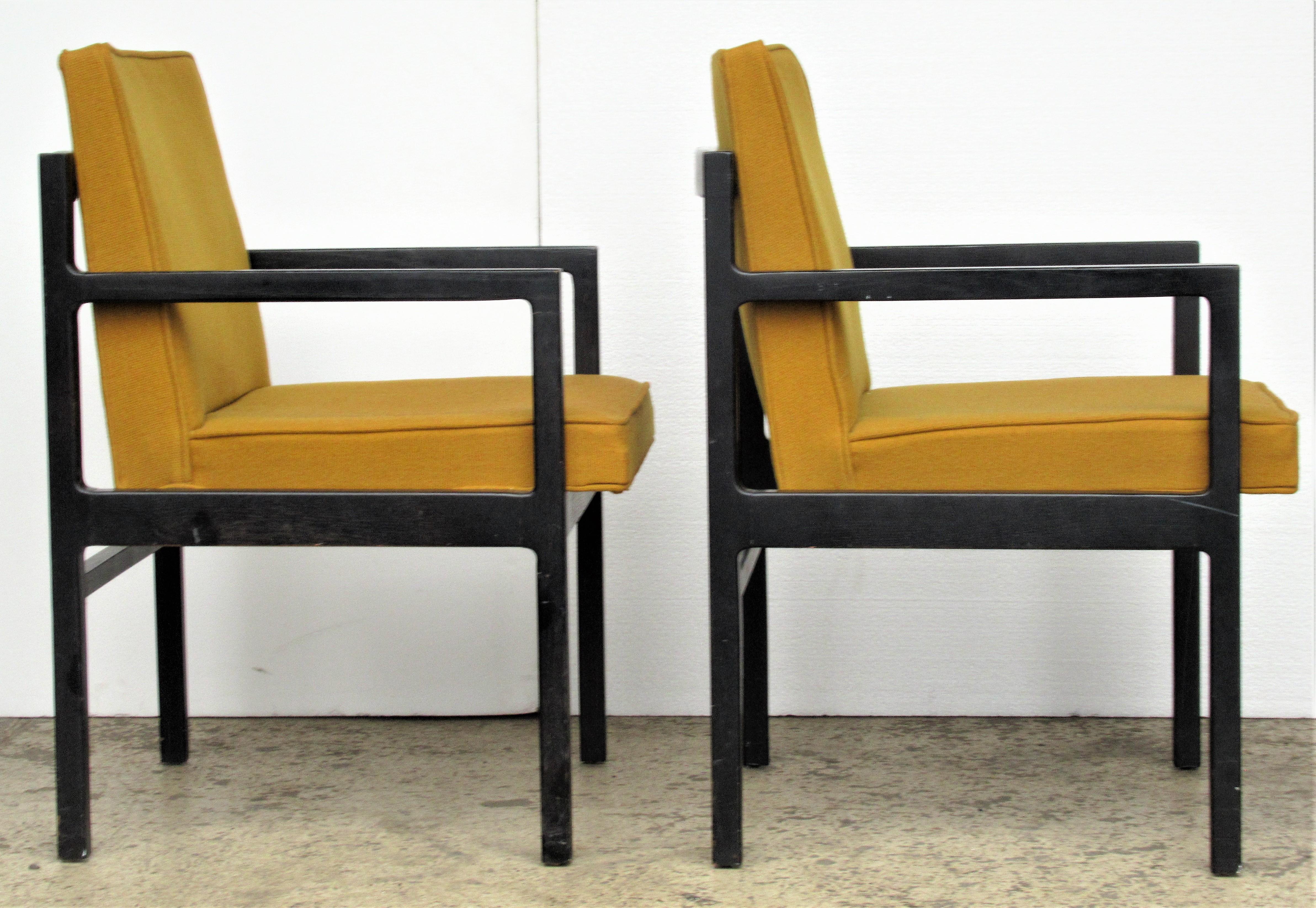 Pair of Modernist Oak Armchairs in Original Blackened Finish In Good Condition In Rochester, NY