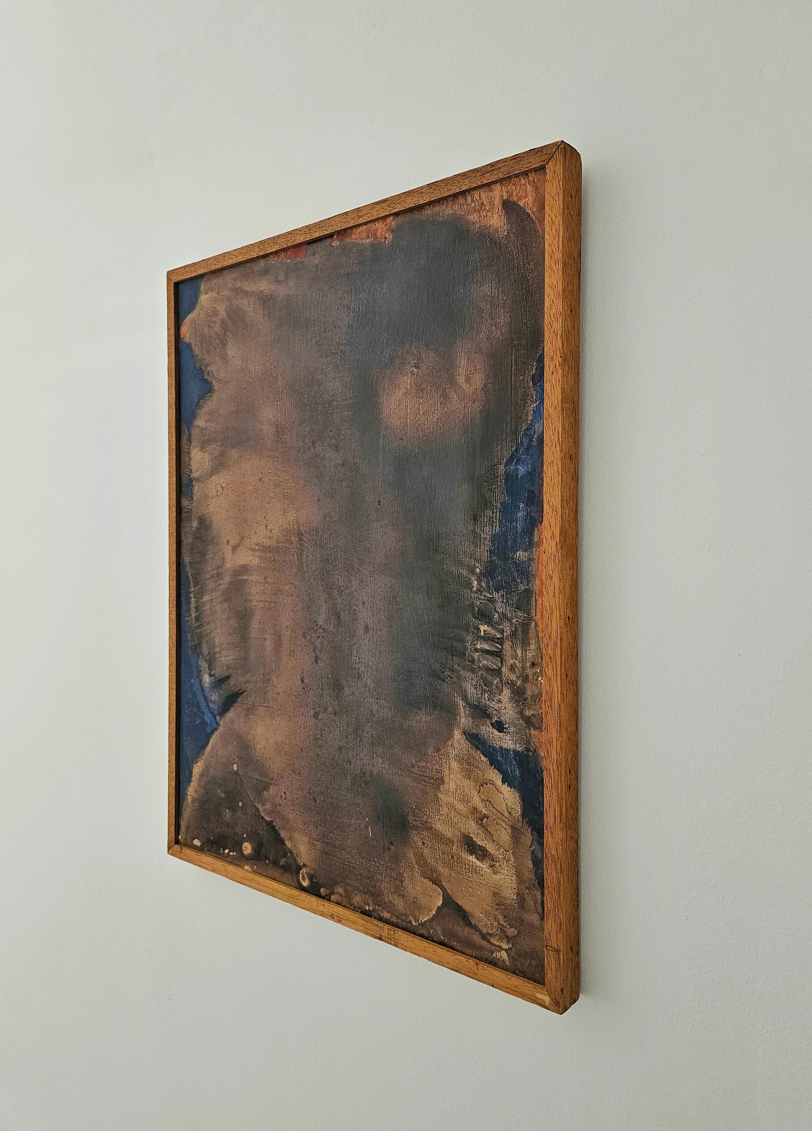 Italian Pair of Modernist Oil Paintings by Alberto Sartoris, depicting male nude torso For Sale