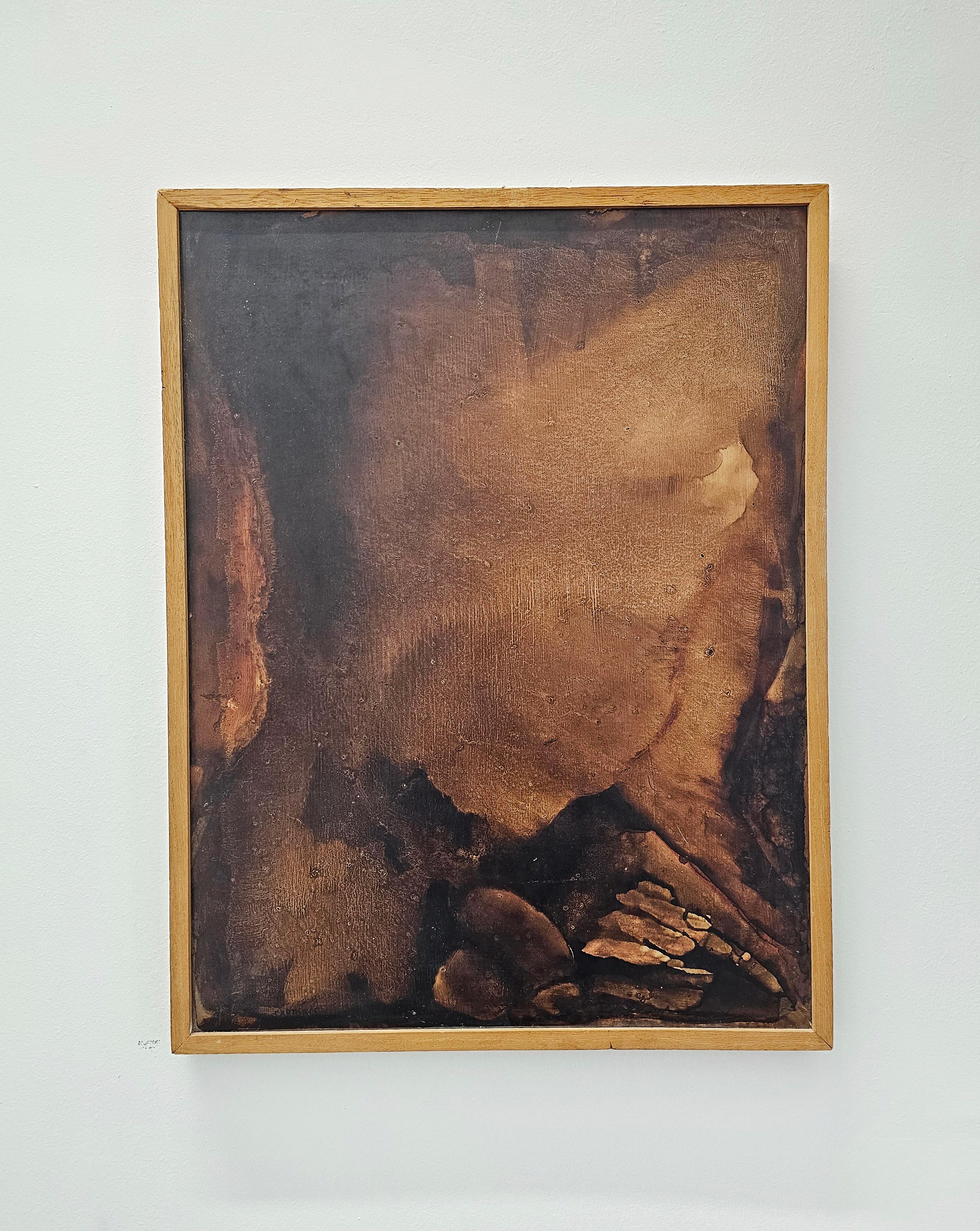 Late 20th Century Pair of Modernist Oil Paintings by Alberto Sartoris, depicting male nude torso For Sale