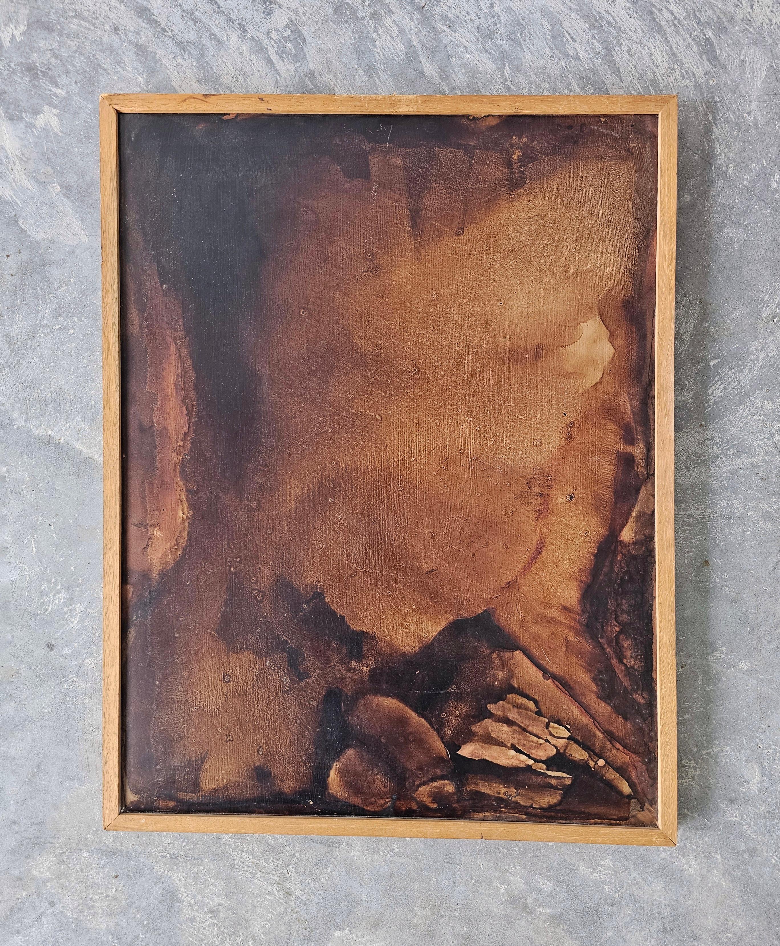 Pair of Modernist Oil Paintings by Alberto Sartoris, depicting male nude torso For Sale 2