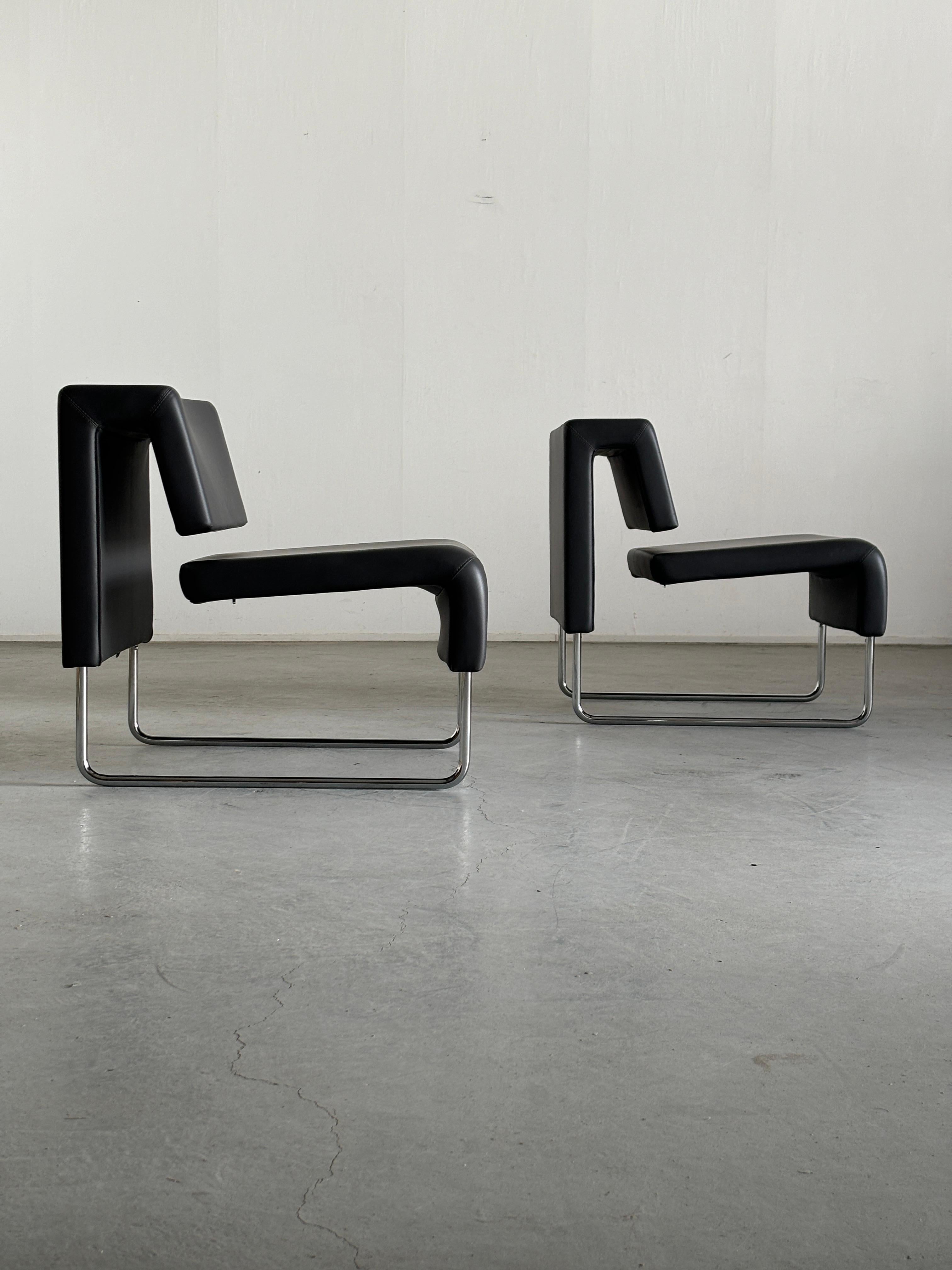 20ième siècle Paire de chaises longues modernes 