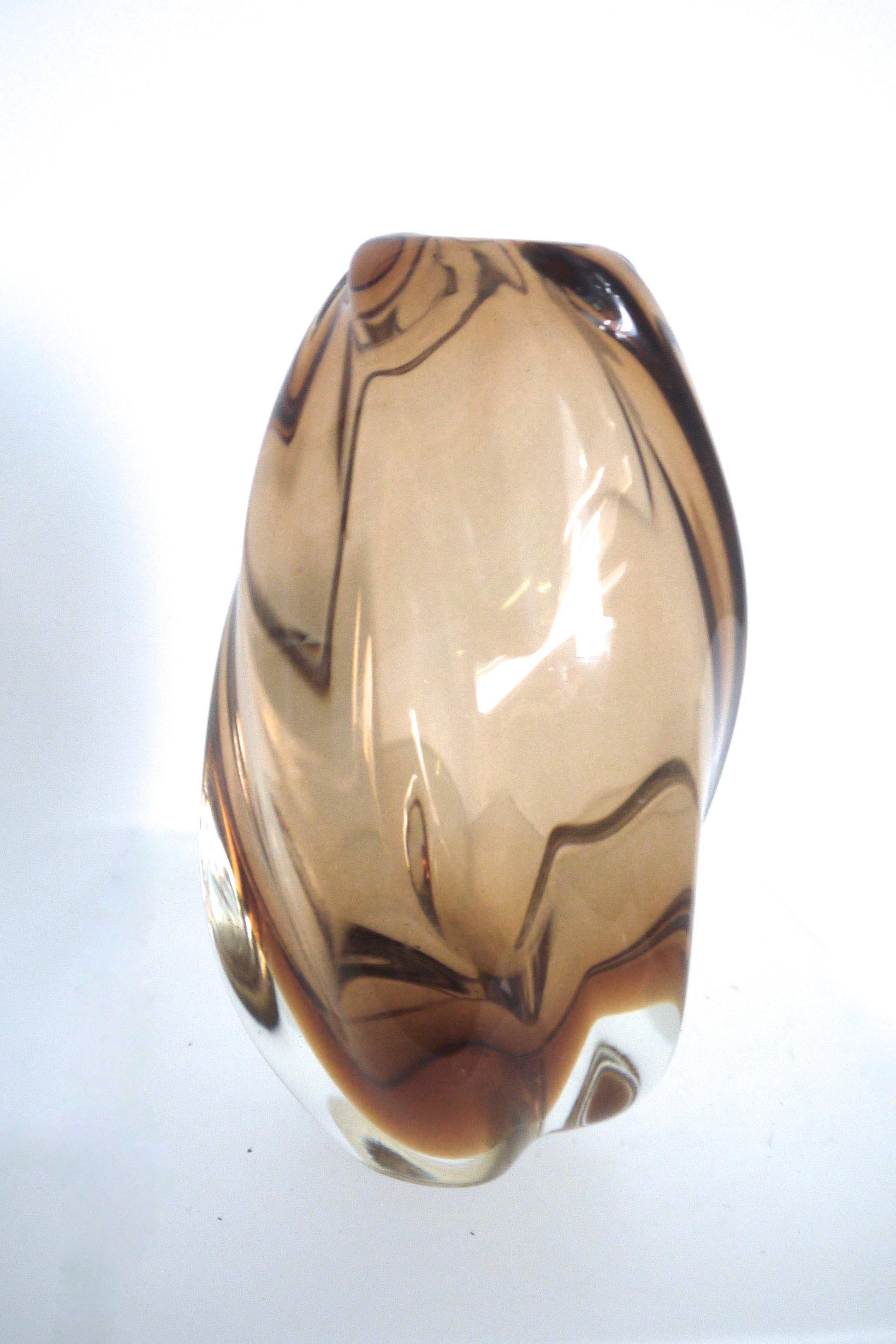 Art Glass Pair of Modernist 