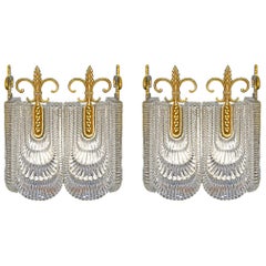 Paire d'appliques modernistes de Kaiser Leuchten, doubles appliques murales vintage, années 1970