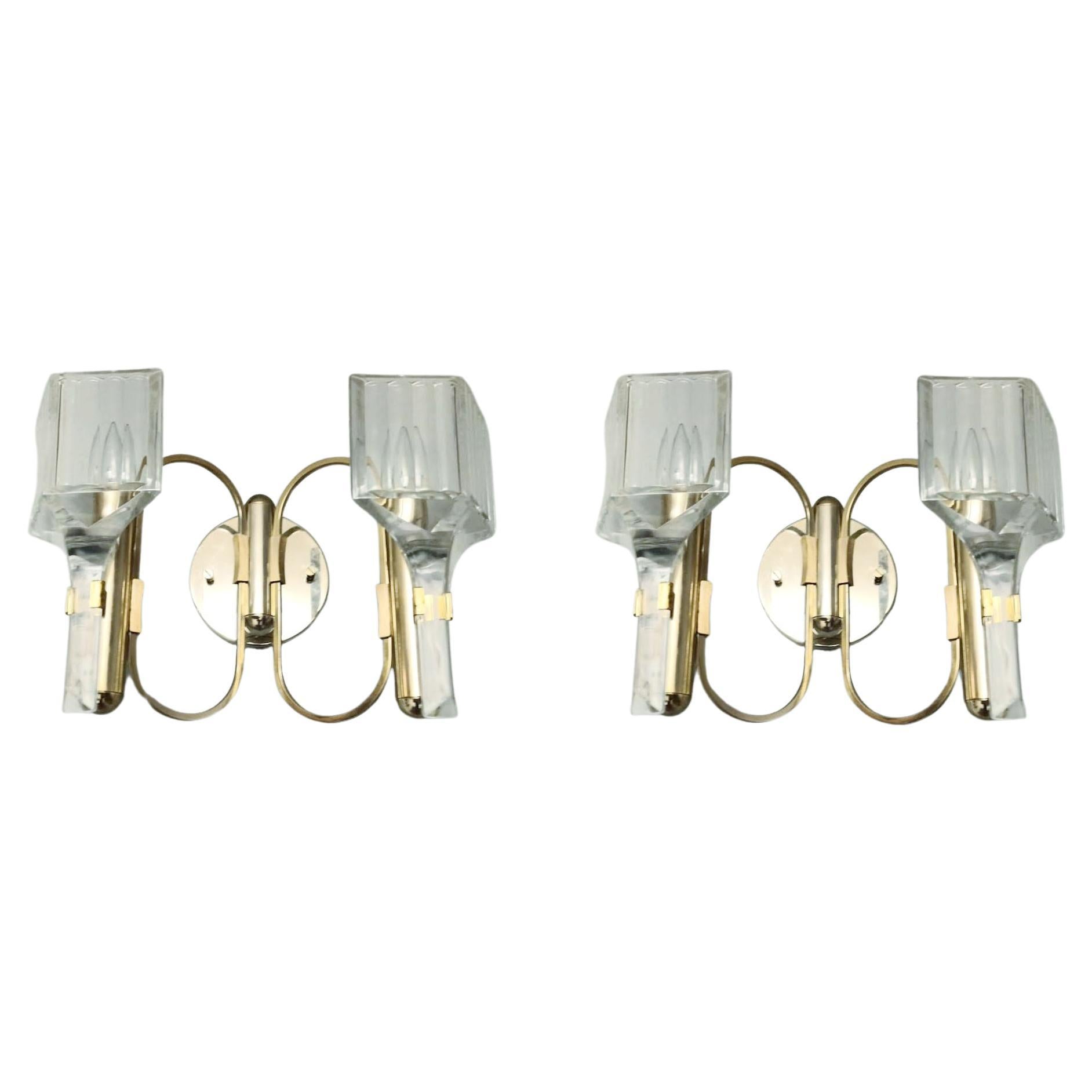 Pair of Modernist Sconces For Sale