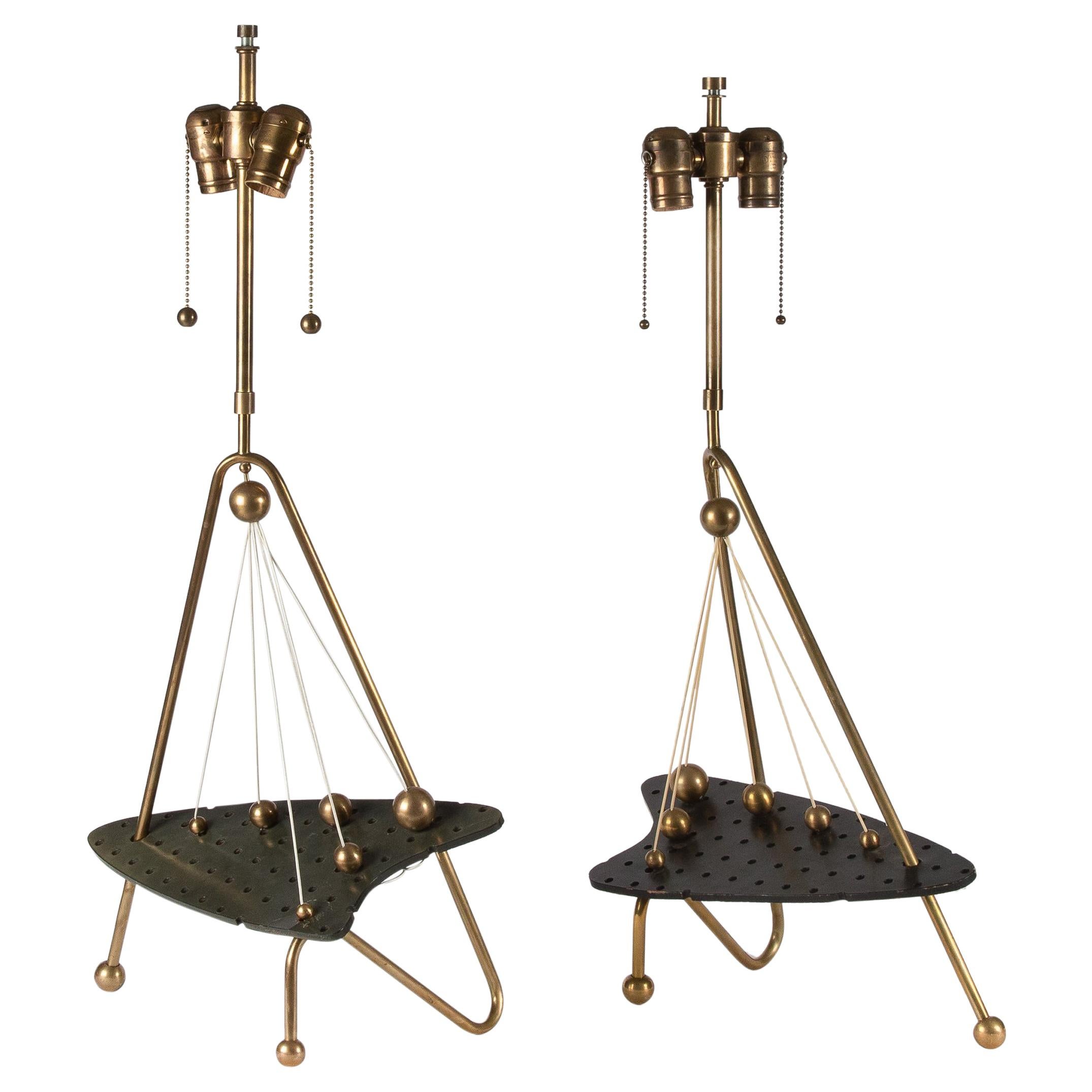 Coppia di lampade da tavolo moderniste A Space in vendita