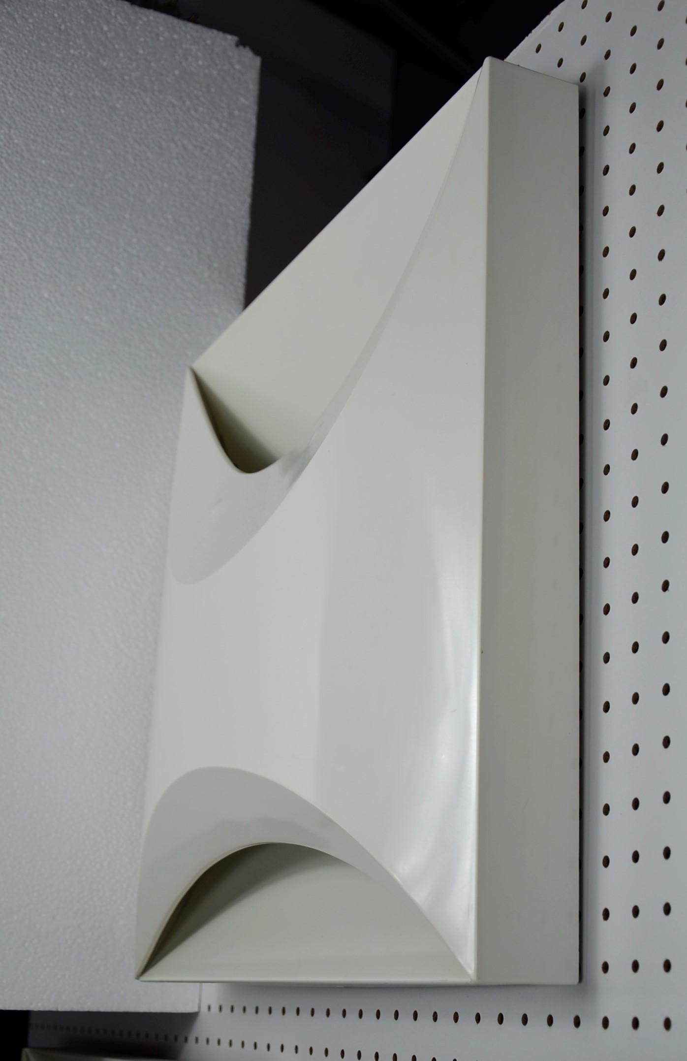 Post-Modern Pair of Modernist Square RAAK Amsterdam White Sconces / Flushmount Lighting For Sale