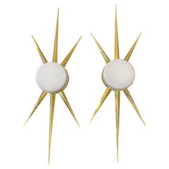 Pair of Modernist Star-Shaped Sconces