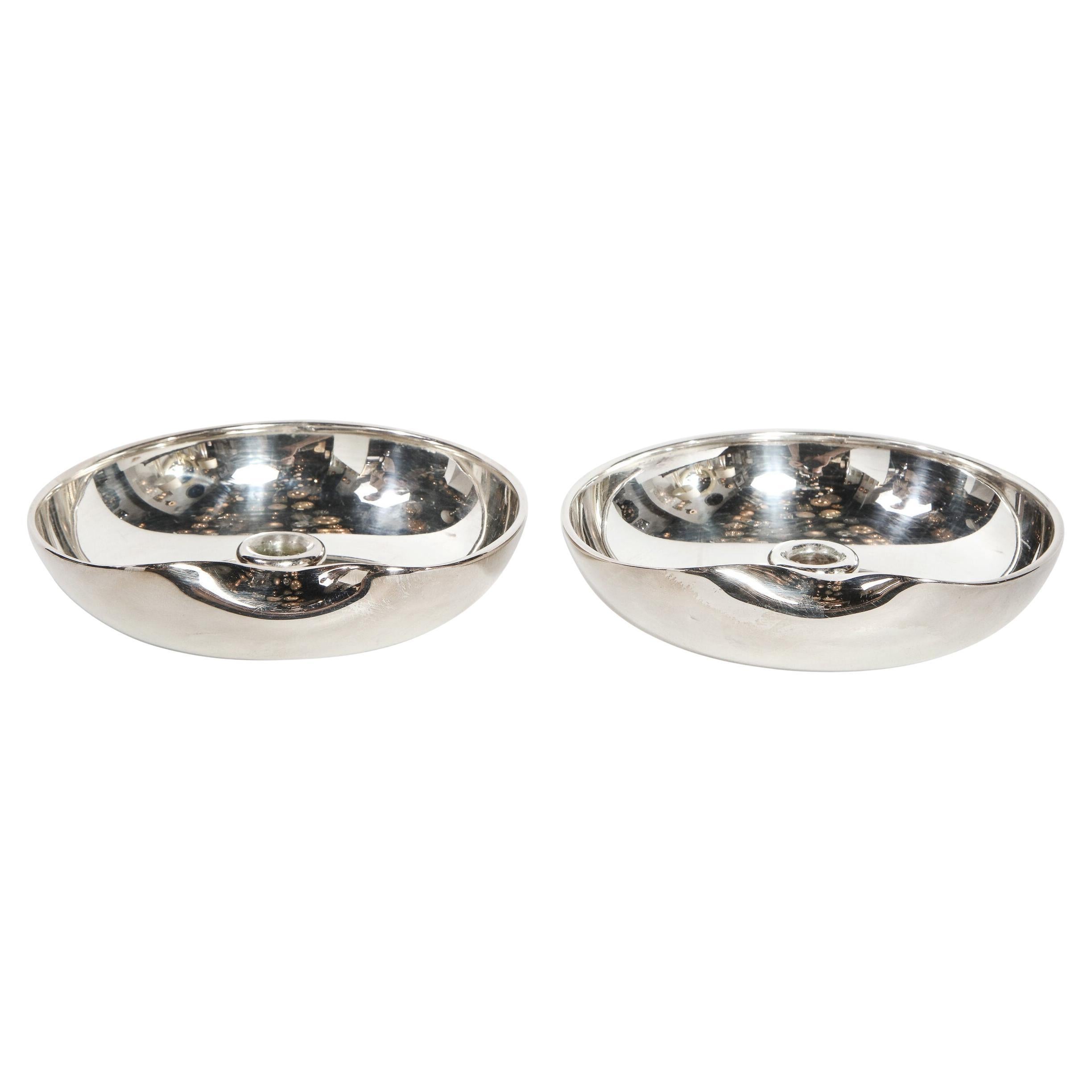 Pair of Modernist Sterling Candle Holders by Elsa Peretti for Tiffany & Co.