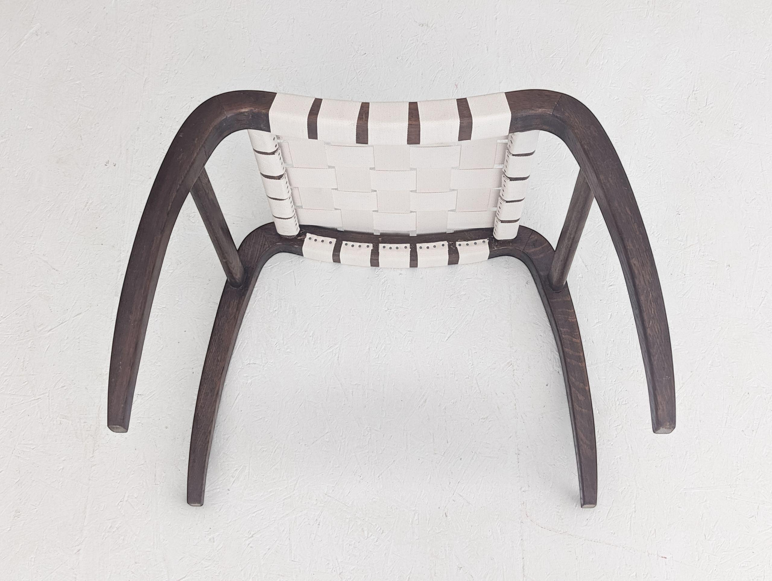 Pair of modernist stools by Ladislav Bartoníček for Krásná Jizba, 1940s For Sale 3