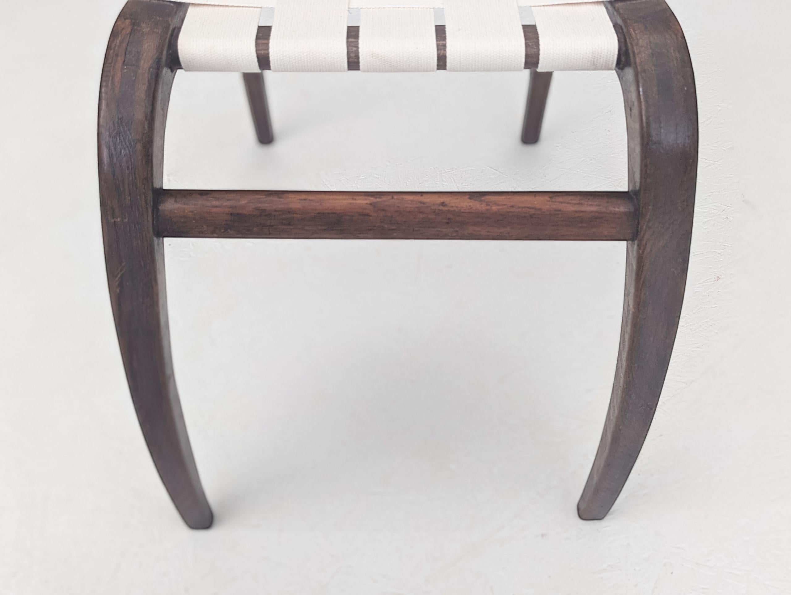 Pair of modernist stools by Ladislav Bartoníček for Krásná Jizba, 1940s For Sale 4