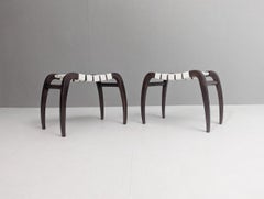 Paire de tabourets modernistes par Ladislav Bartoníček pour Krásná Jizba, années 1940.