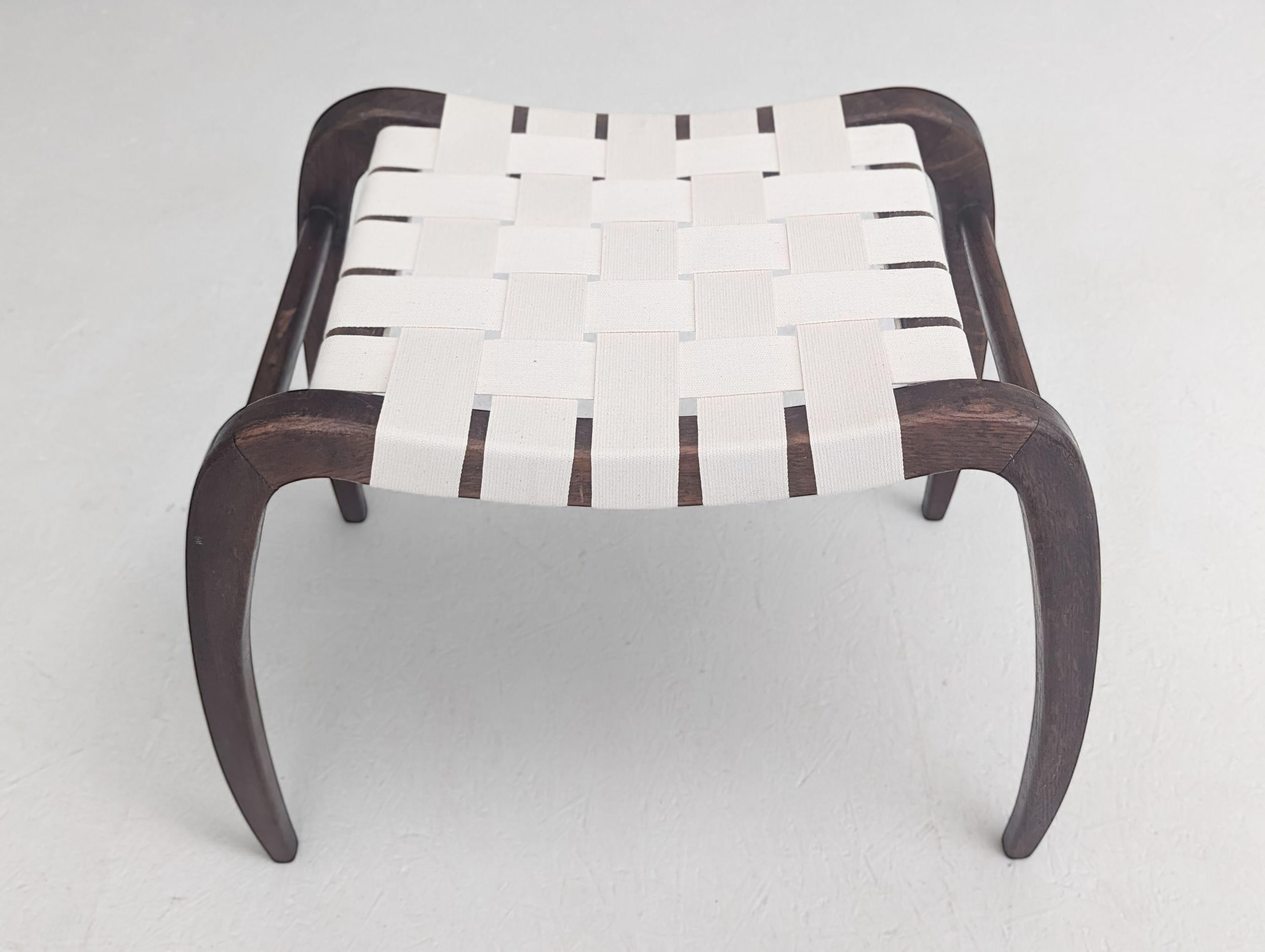 Pair of modernist stools by Ladislav Bartoníček for Krásná Jizba, 1940s For Sale 1