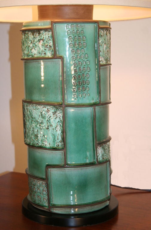 Mid-Century Modern Modernist Swiss Ceramic Lamp
