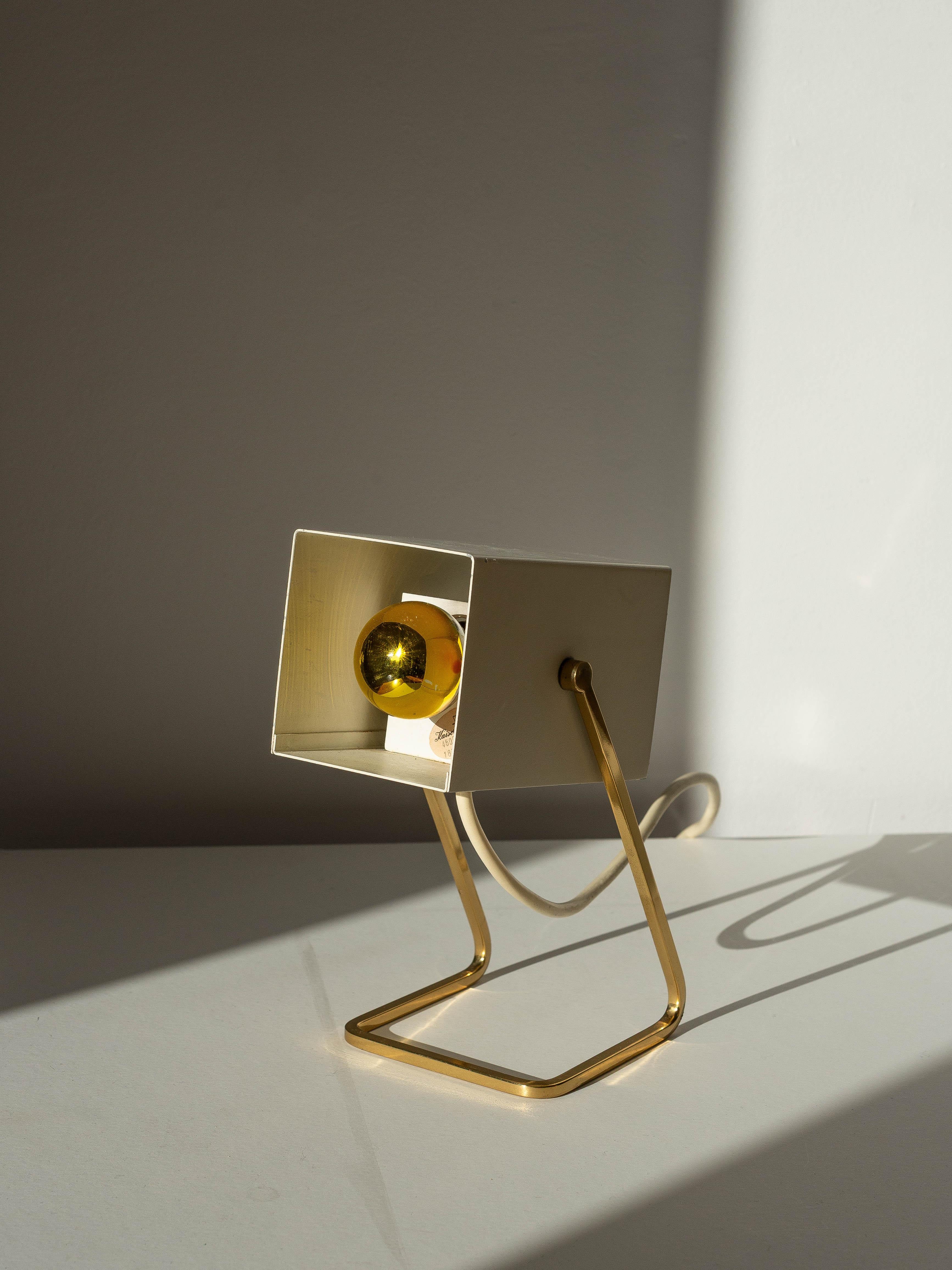 Paar modernistische Tischlampen - Schreibtischlampen Kaiser Leuchten - Messing & Metall 1960s im Angebot 6