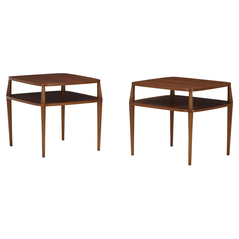 Pair of Modernist Teak Side Tables by M. Singer and Sons For Sale at 1stDibs