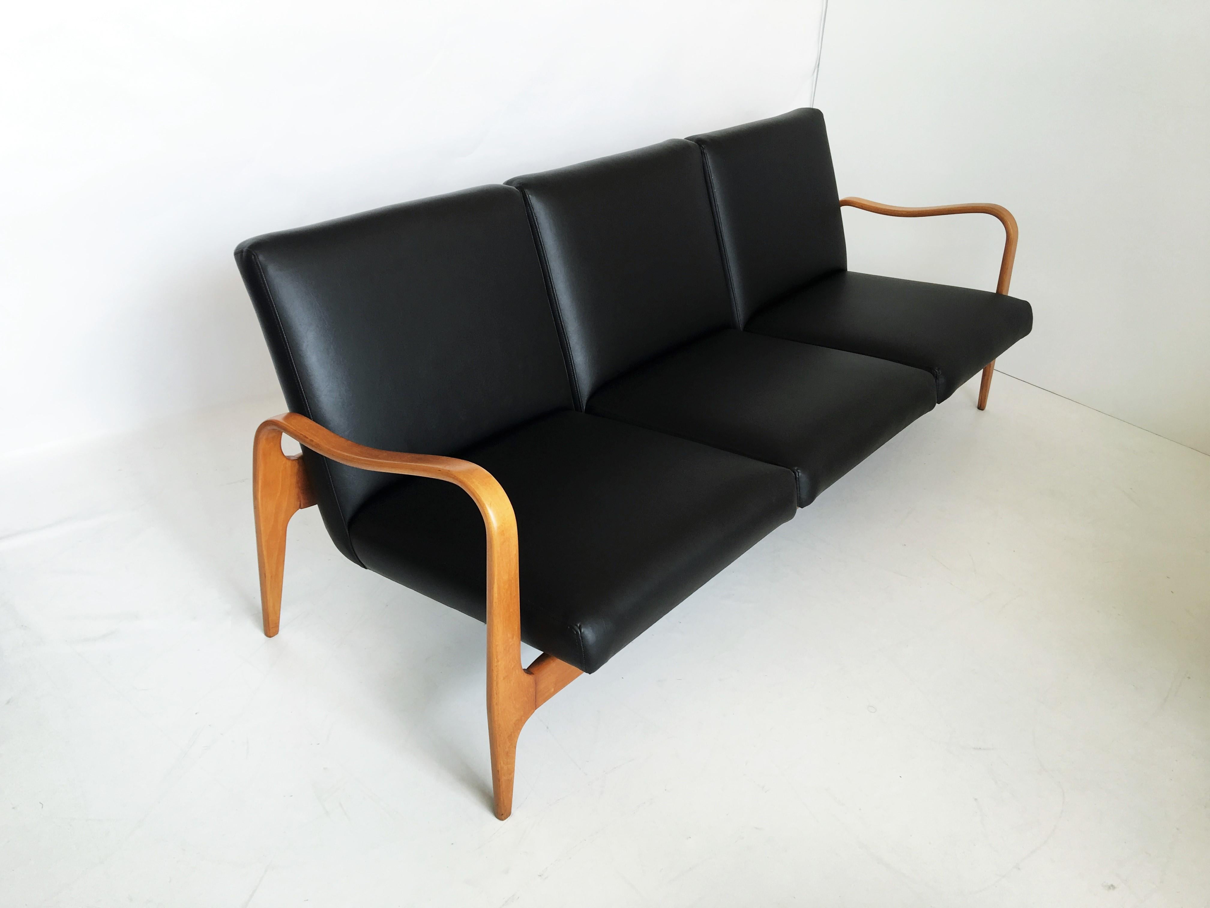 Pair of Modernist Thonet Bentwood Sofas For Sale 1