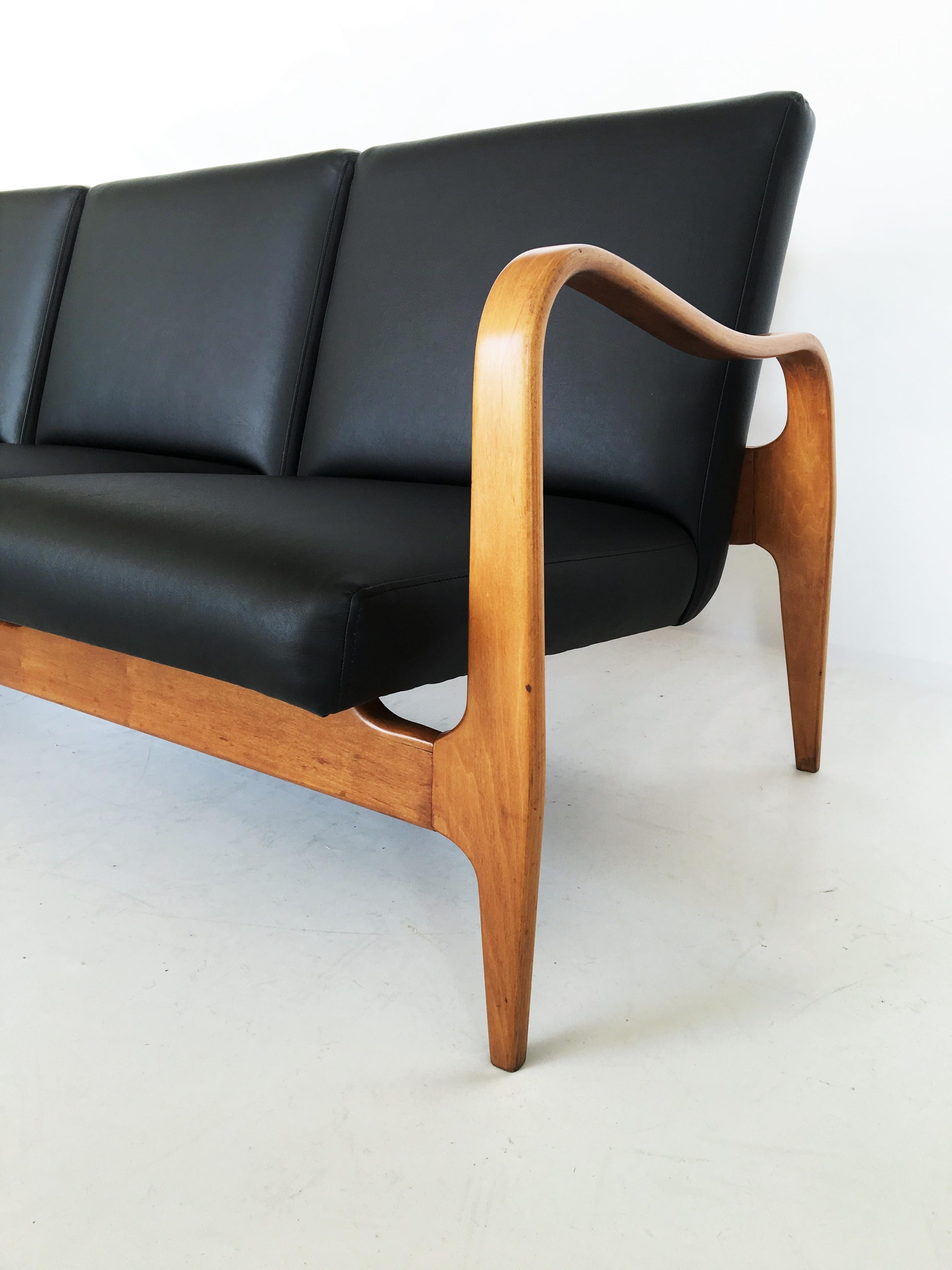 Pair of Modernist Thonet Bentwood Sofas For Sale 2