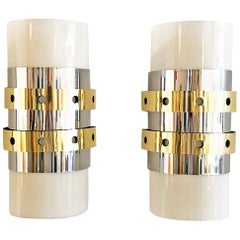 Pair of Modernist Wall Sconces, 1970s