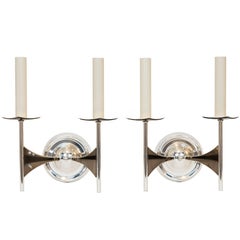 Pair of Modernist Wall Sconces Attributed to Tommi Parzinger