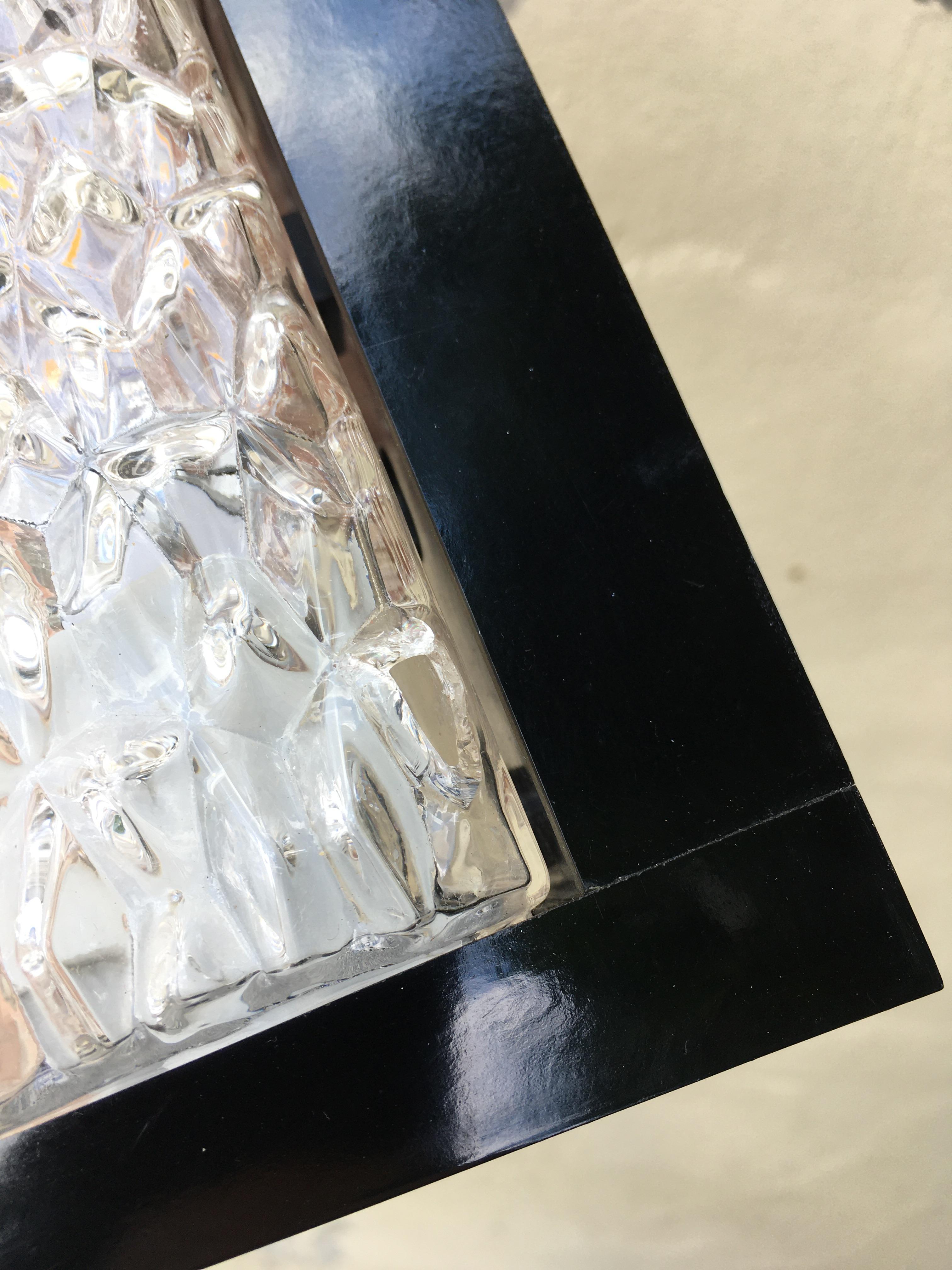 Pair of Modernist Wall Sconces in Bakelite and Glass, France 1960s For Sale 11