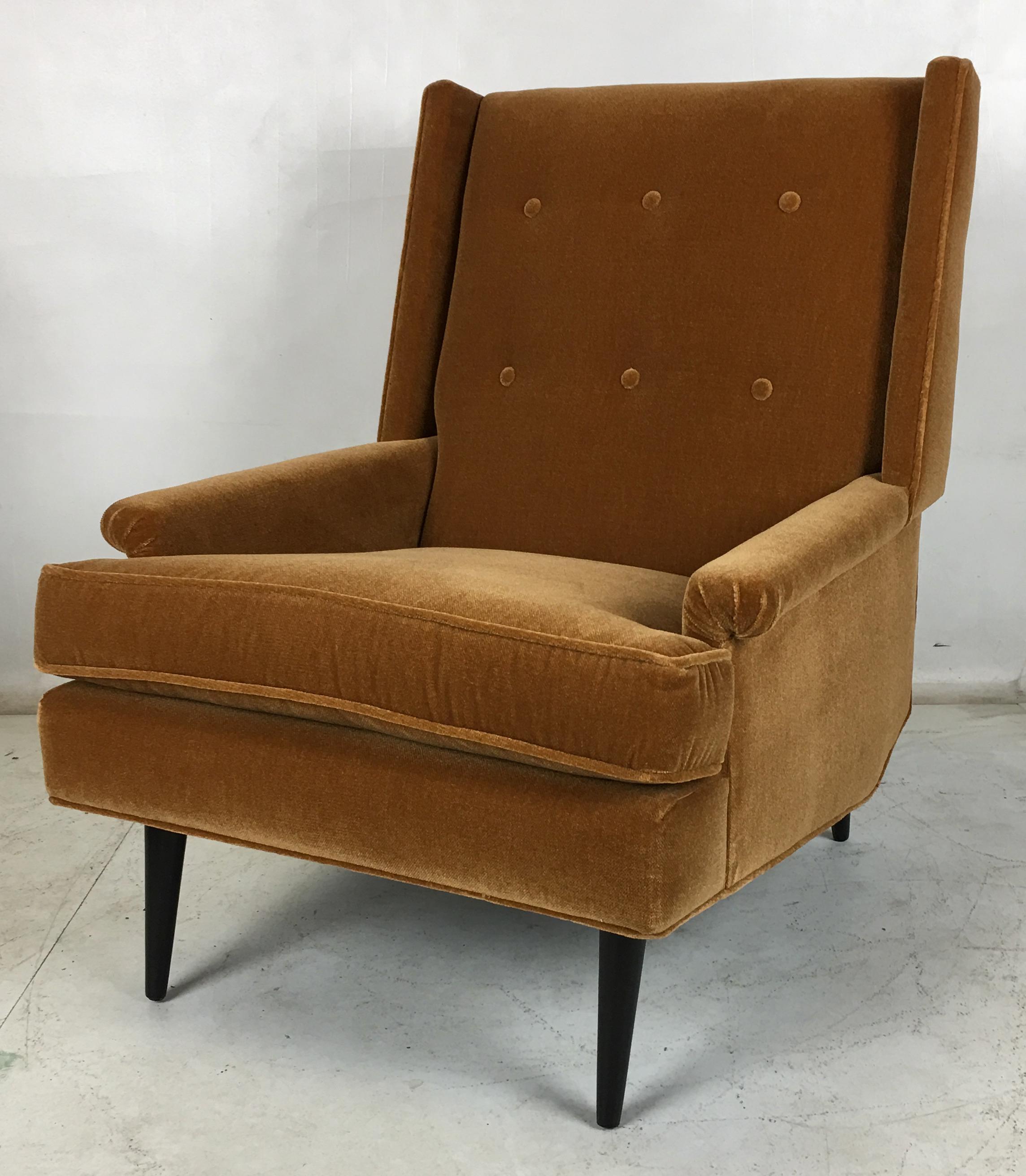 Mid-Century Modern Pair of Modernist Wing Chairs by Karpen of California