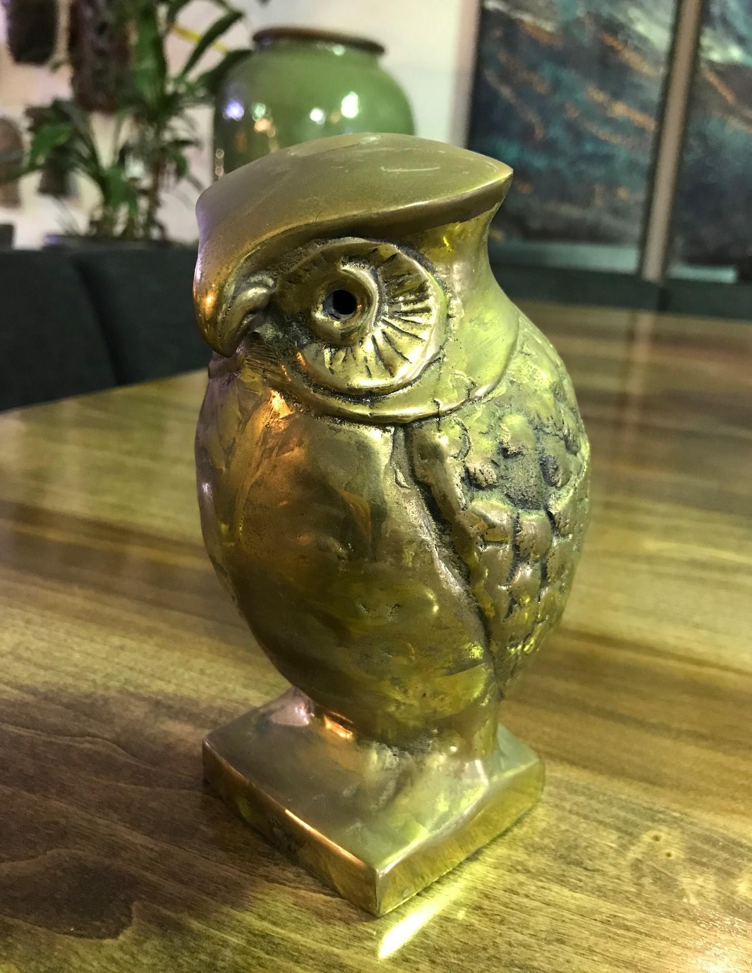 bronze owl bookends