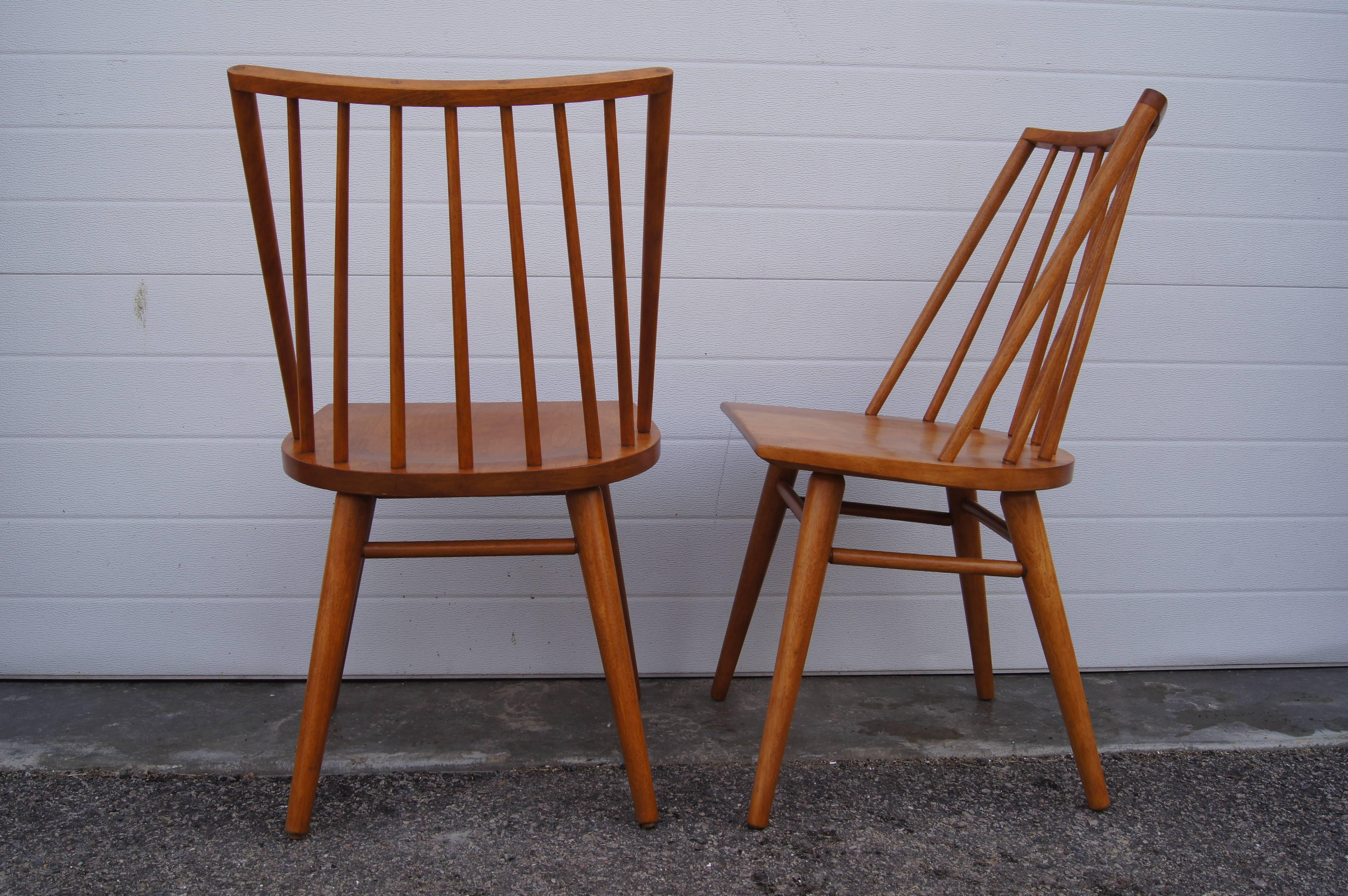 American Pair of Modernmates Birch Side Chairs by Leslie Diamond for Conant Ball