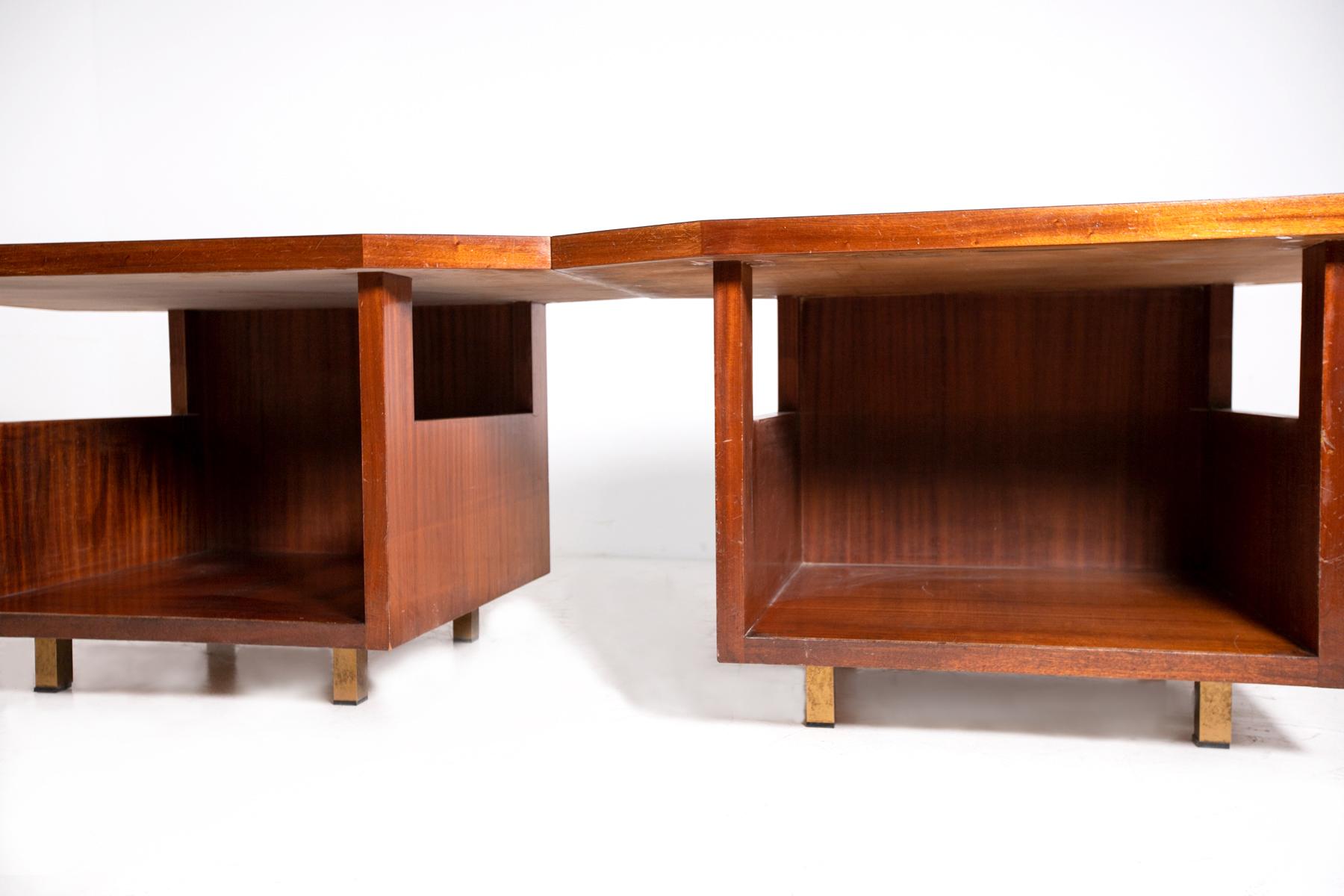 Italian Pair of Modular Consoles by Vito Sangirardi for Pallante Store, Bari Italy 1950s For Sale