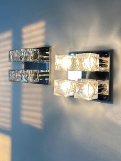 J.T. Kalmar Cube Sconces or Flush Mount Lights, 1960s, Austria