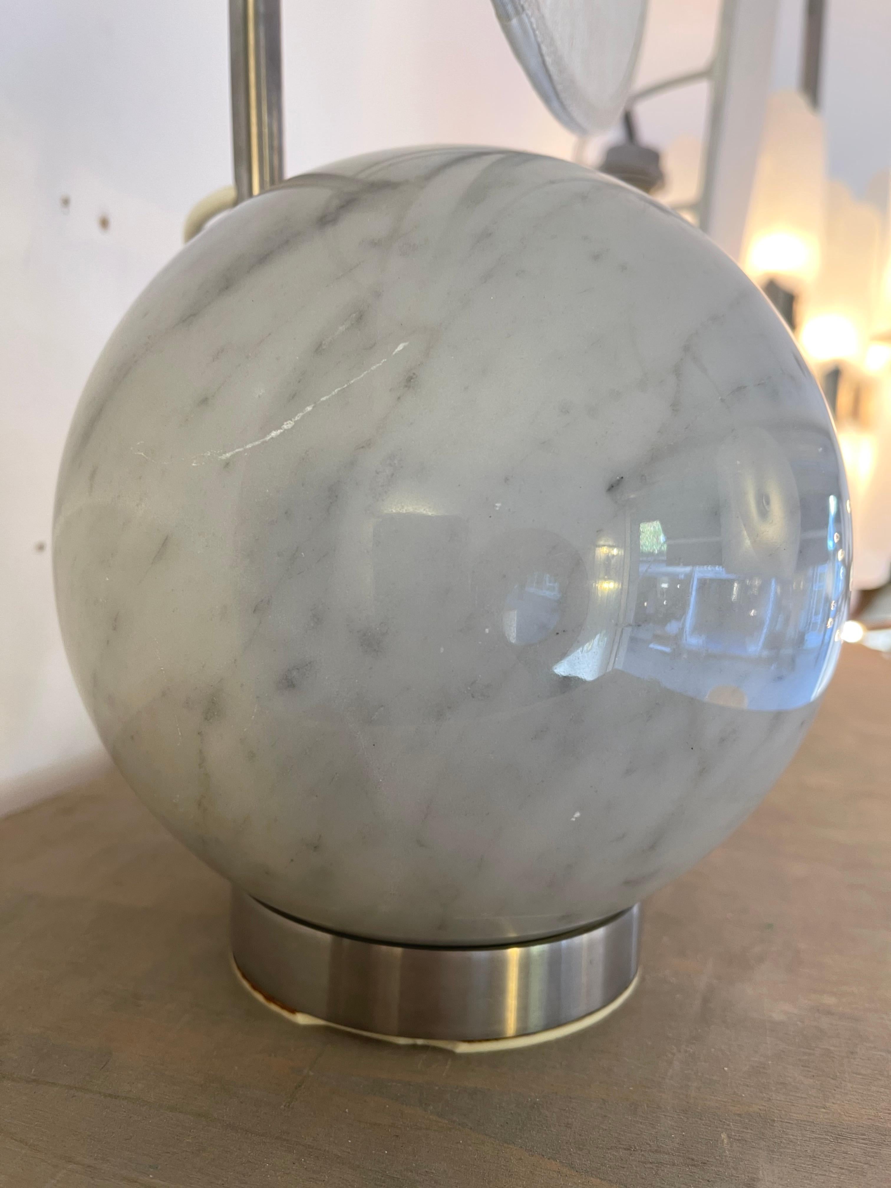 Pair of Modular Marble Ball Lamps by 3 Luci. Italy, 1970s 1