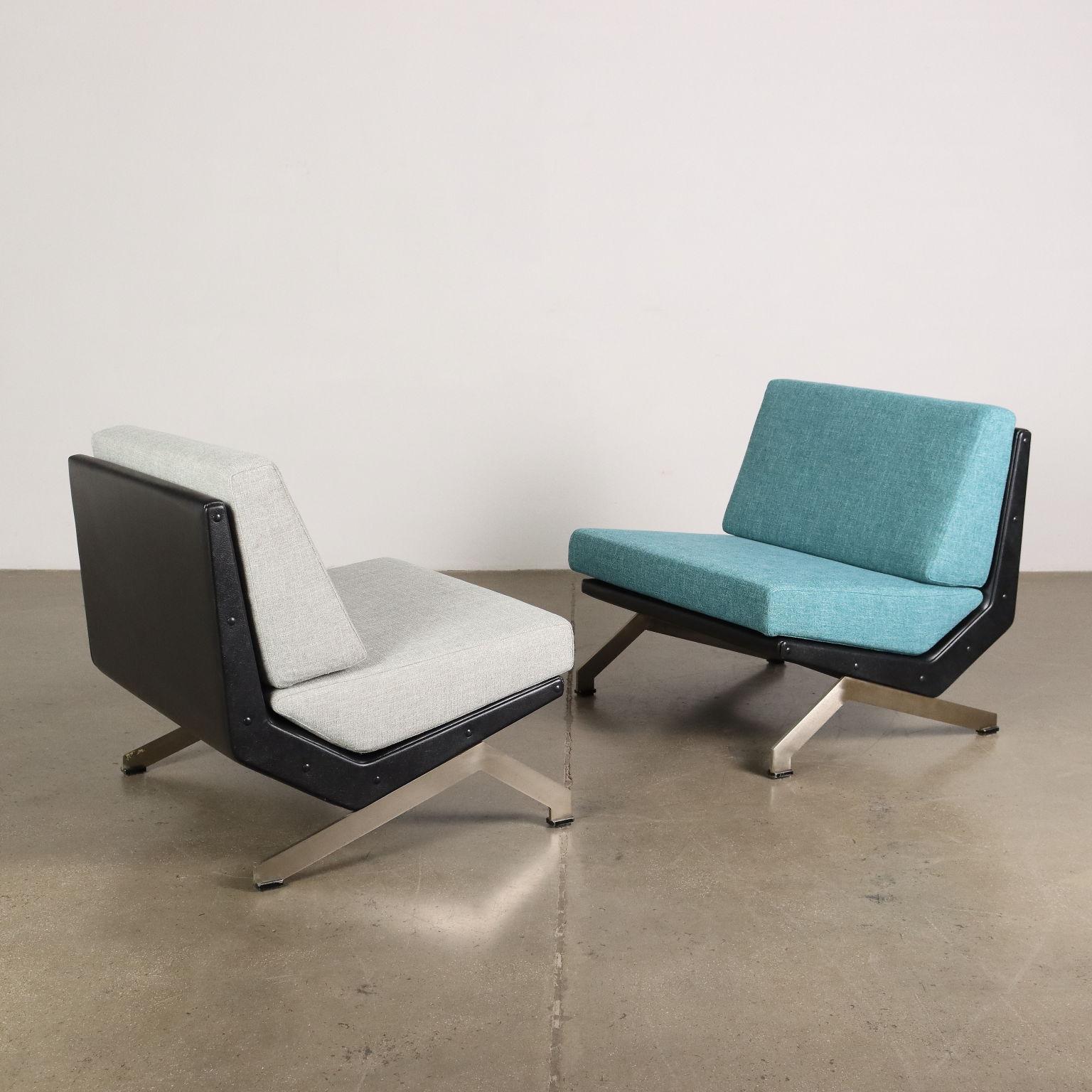 Mid-Century Modern Pair of Modular Seats Alessandra Formanova Foam Italy 1960s