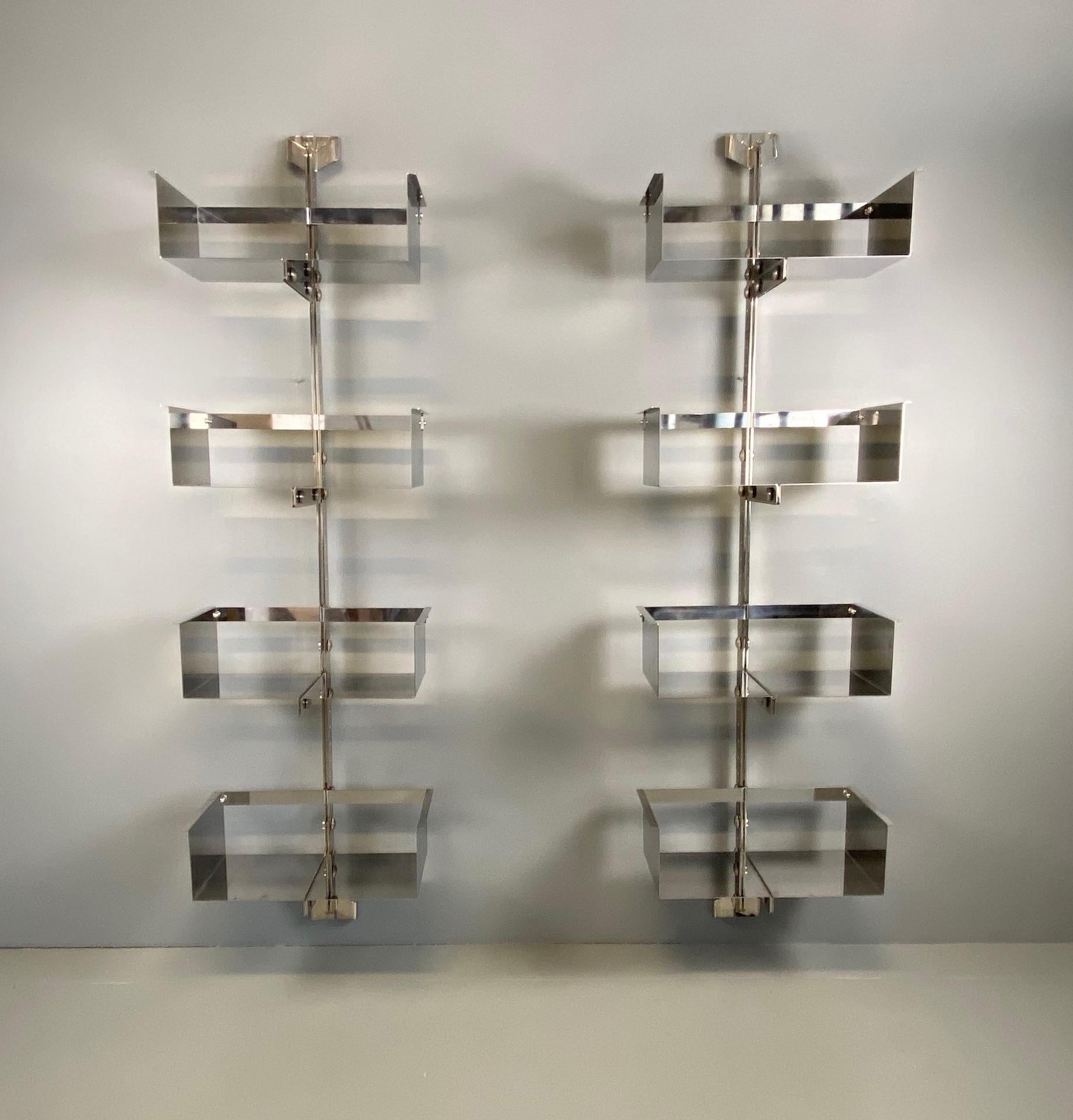 Pair of Modular Wall-Mounted Shelving System by Vittorio Introini for Saporiti 4