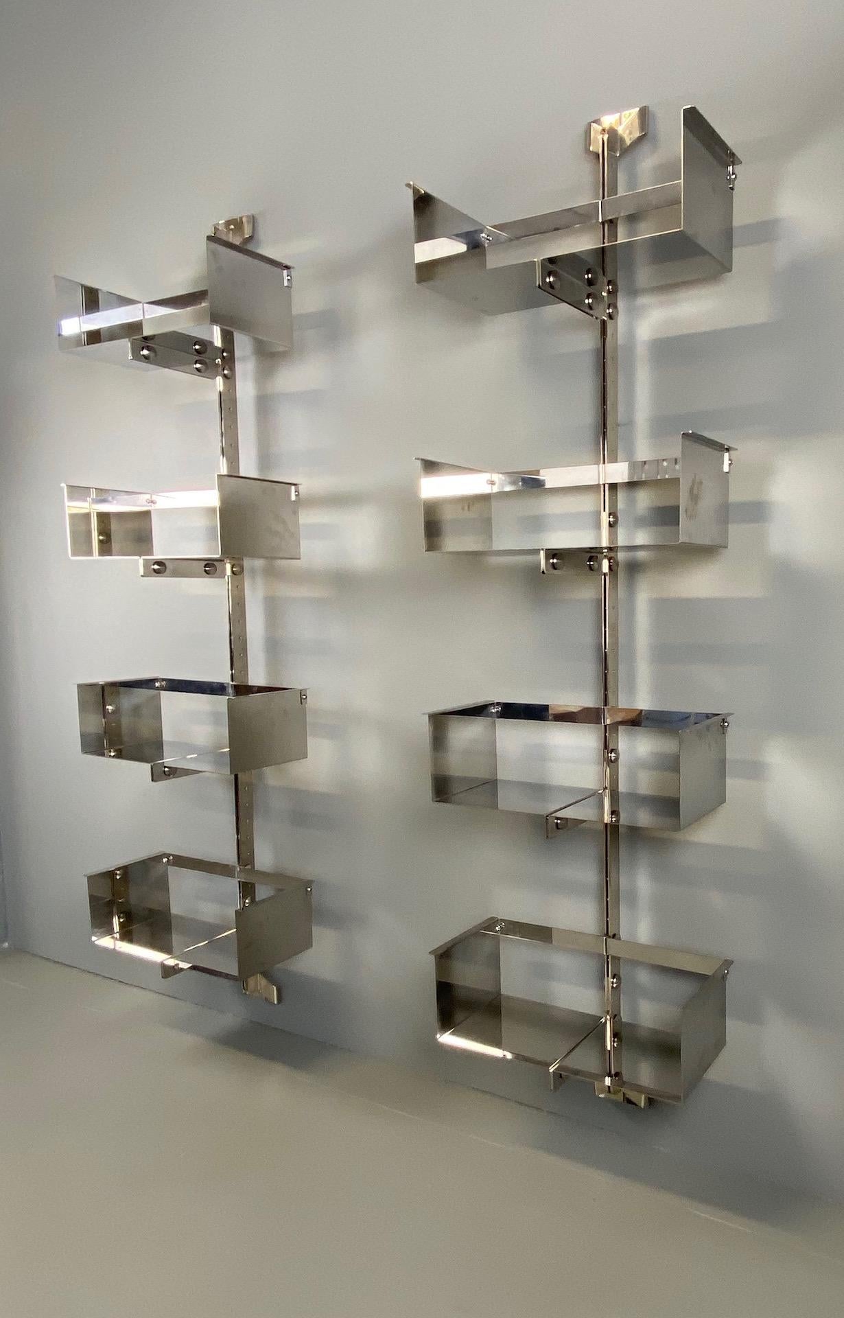 Pair of Modular Wall-Mounted Shelving System by Vittorio Introini for Saporiti 5
