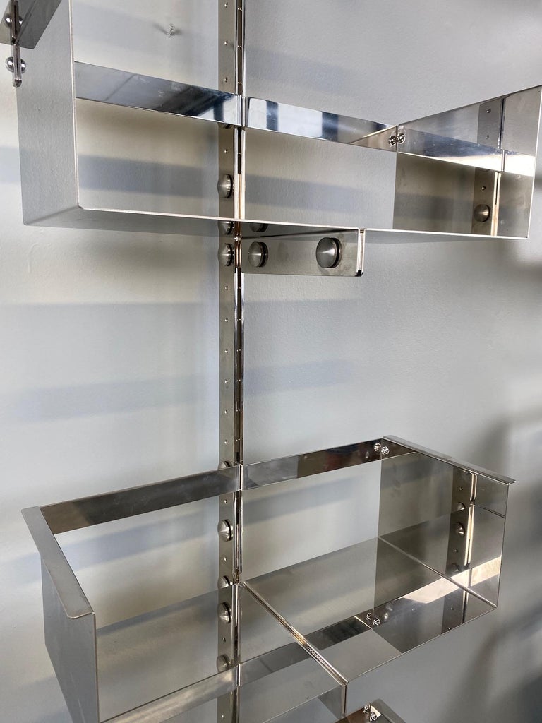 Pair of Modular WallMounted Shelving System by Vittorio Introini for