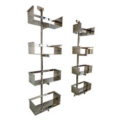 Used Pair of Modular Wall-Mounted Shelving System by Vittorio Introini for Saporiti