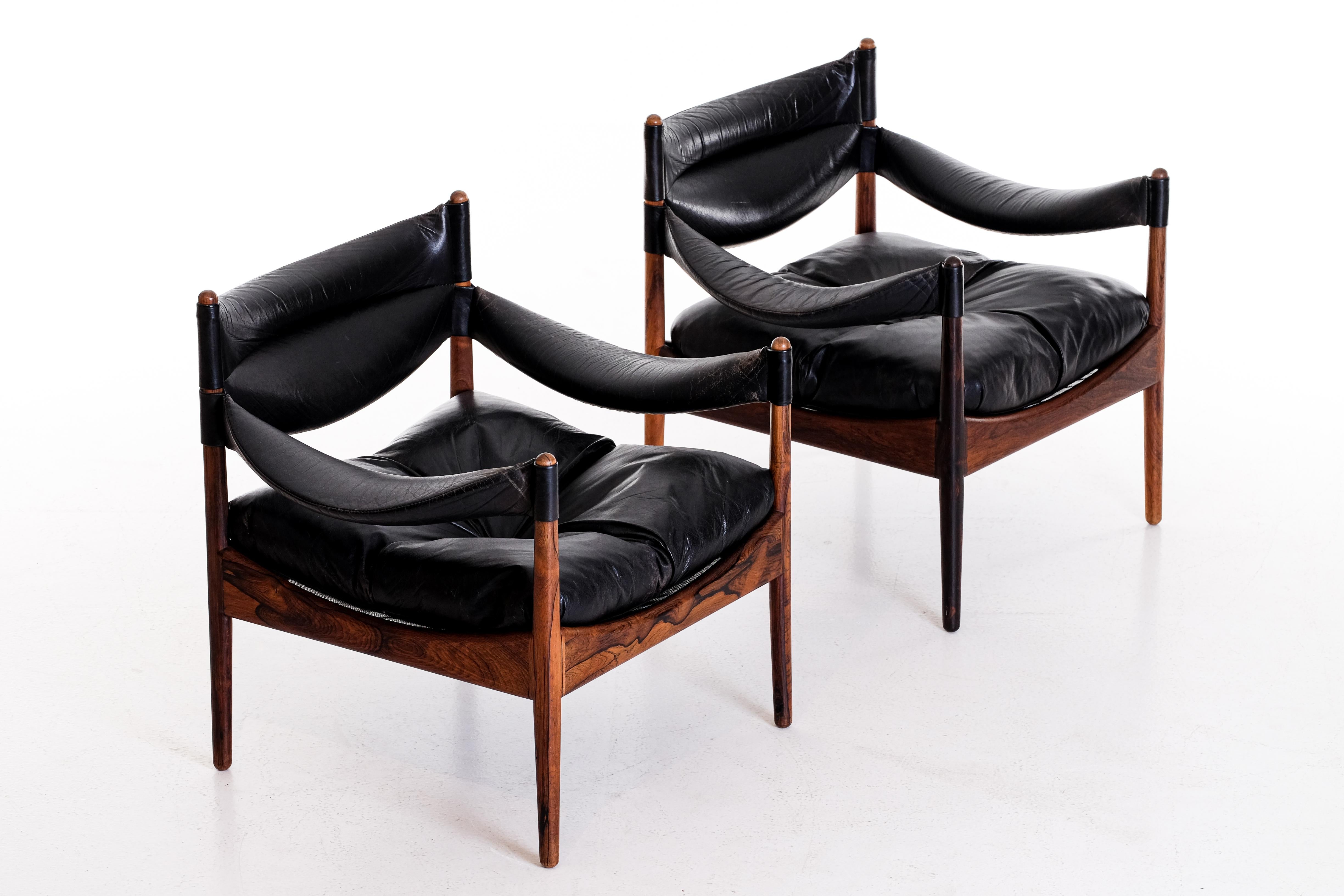 Ein Paar „Modus“-Sessel, entworfen von Kristian Solmer Vedel, Dänemark, 1960er Jahre im Zustand „Gut“ im Angebot in Stockholm, SE