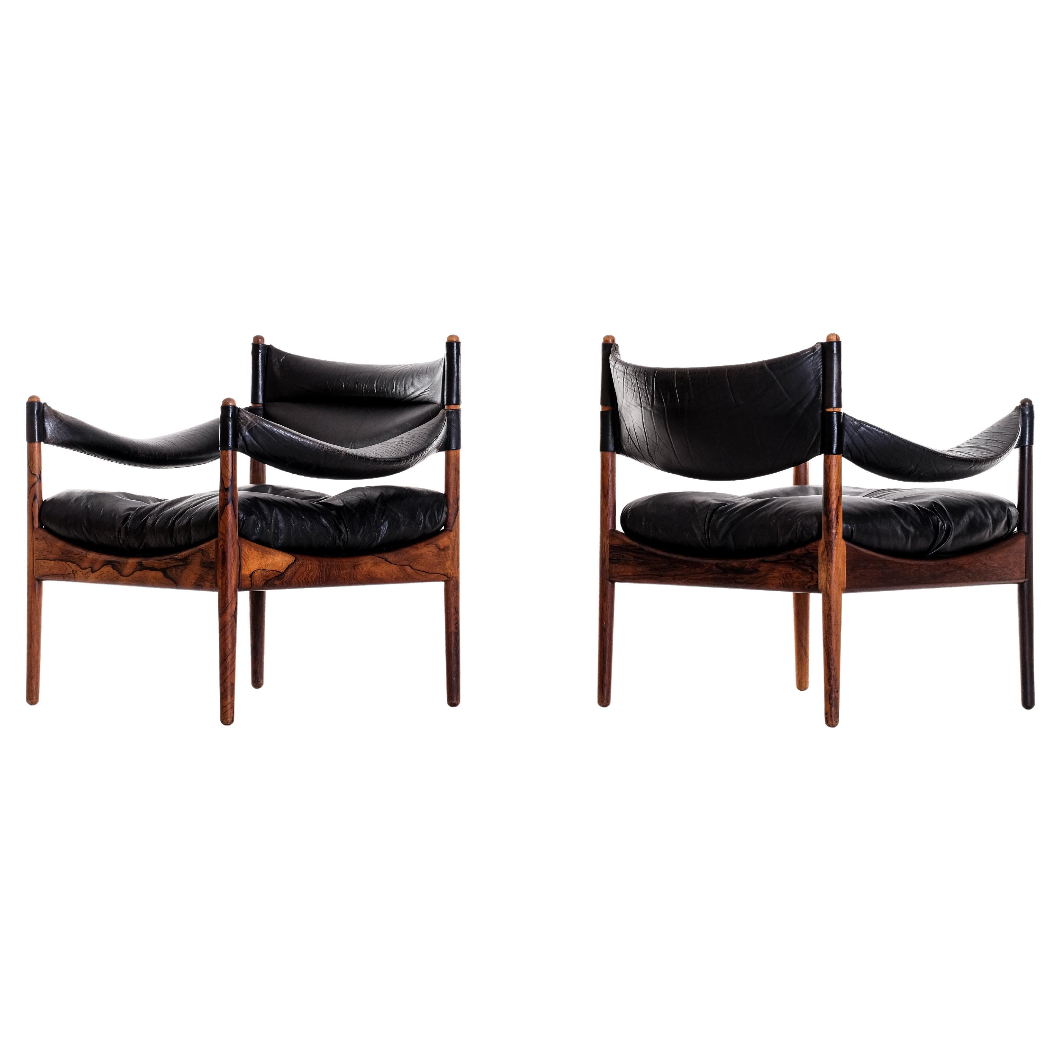 Ein Paar „Modus“-Sessel, entworfen von Kristian Solmer Vedel, Dänemark, 1960er Jahre