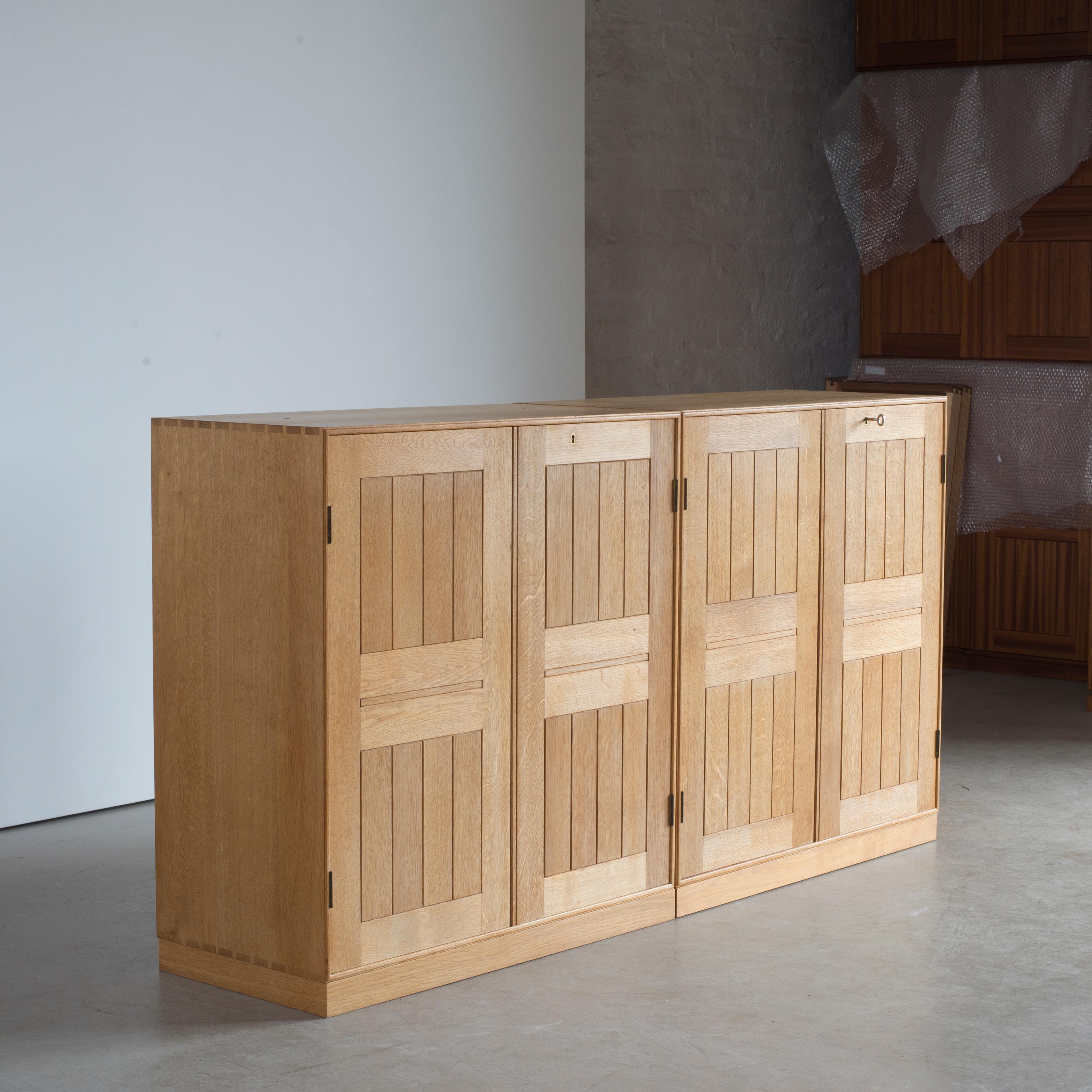 Danish Pair of Mogens Koch Cabinets in Oak for Rud, Rasmussen For Sale