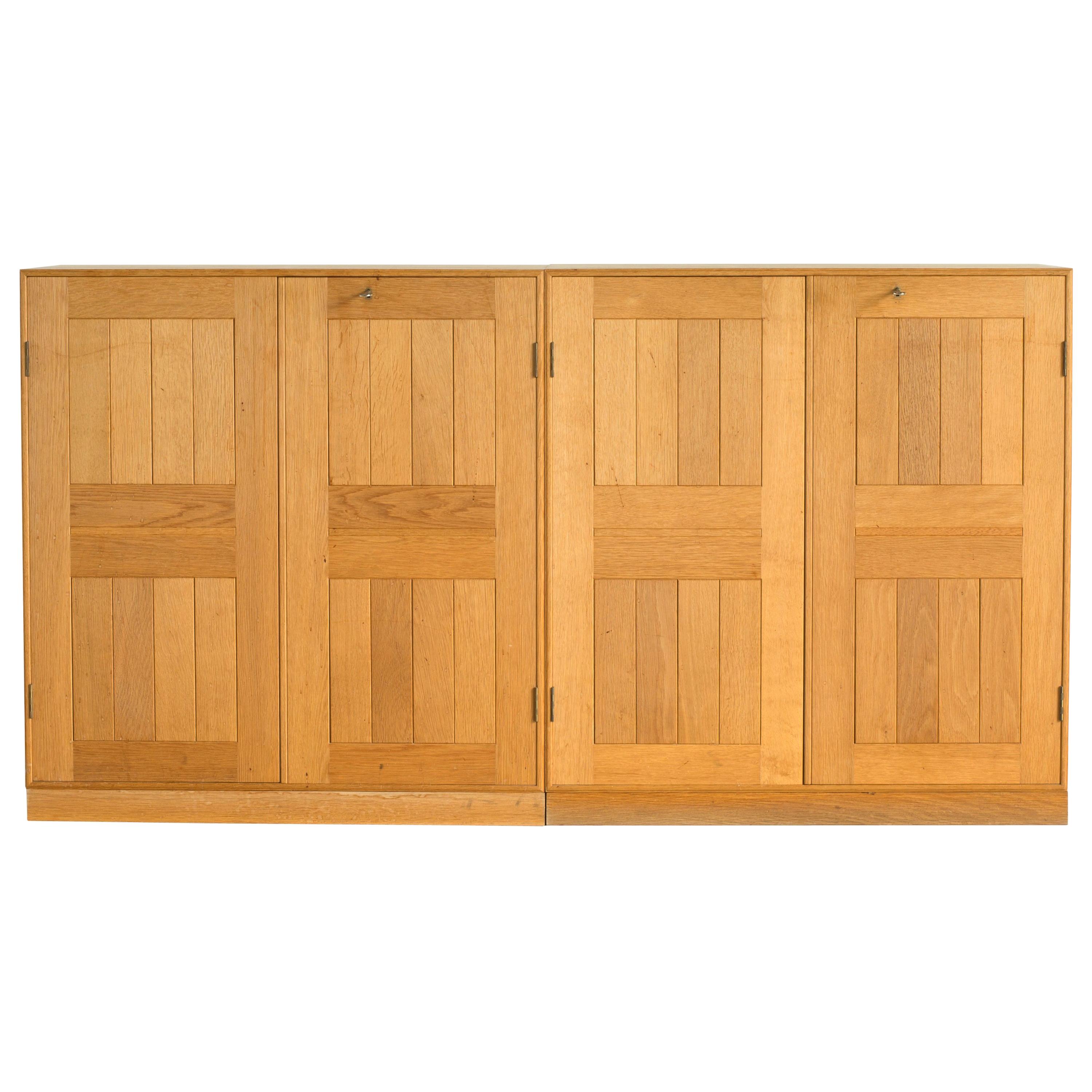 Pair of Mogens Koch Cabinets in Oak for Rud, Rasmussen