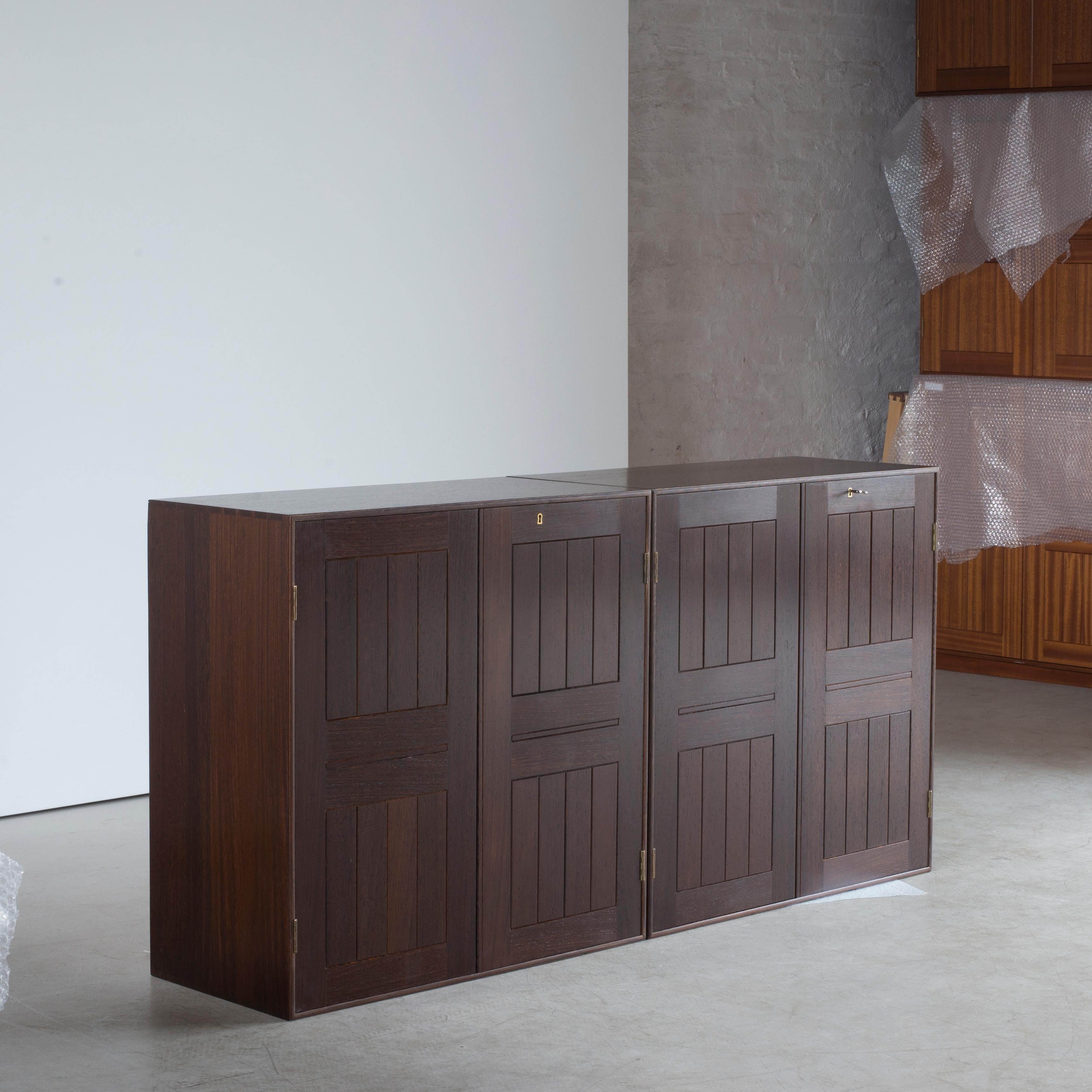 Pair Of Mogens Koch Cabinets In Wenge For Rud Rasmussen For Sale